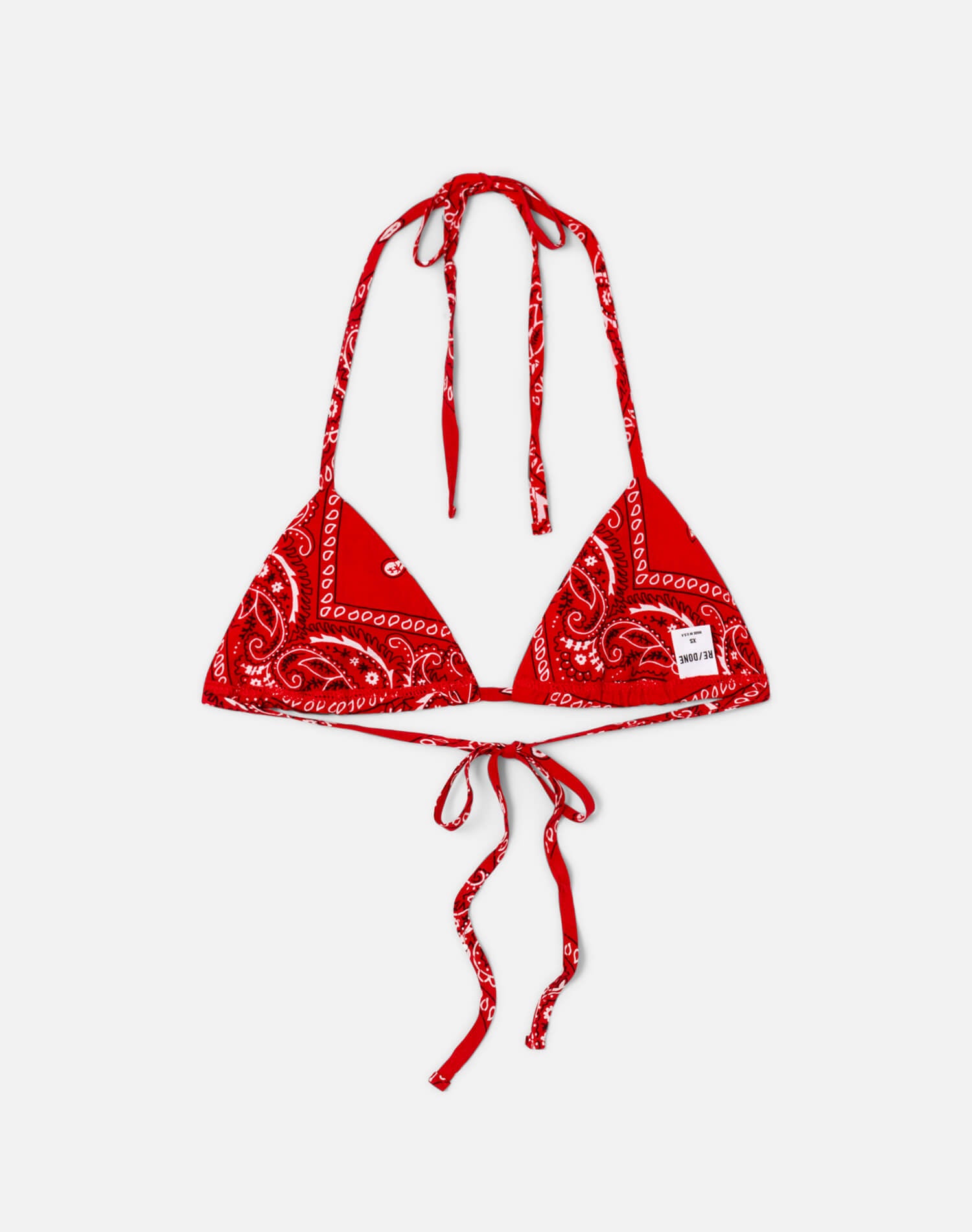 Upcycled Lola Tie Top - Red Bandana
