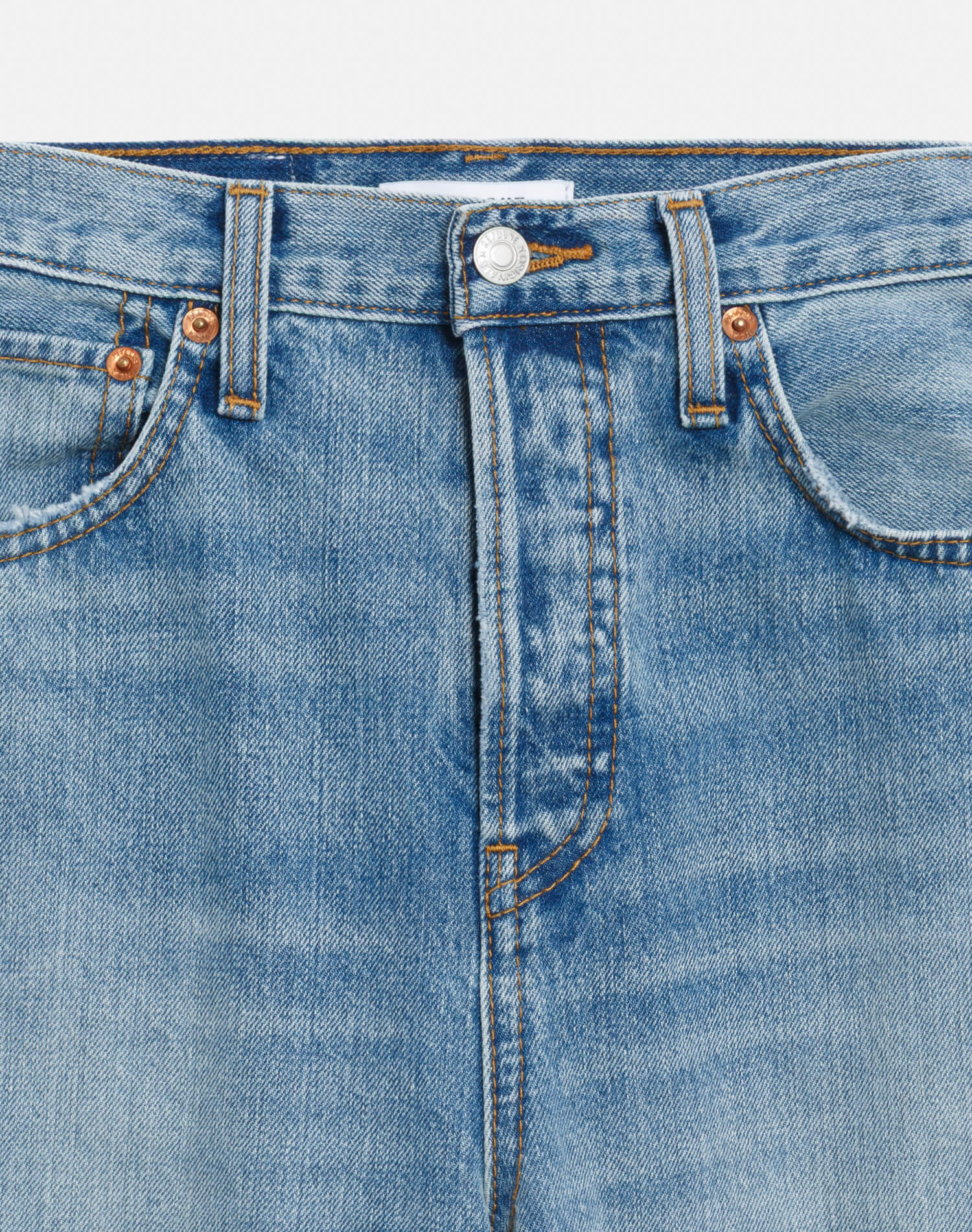 High Rise Wide Leg Cuff - Vintage Biker Blue