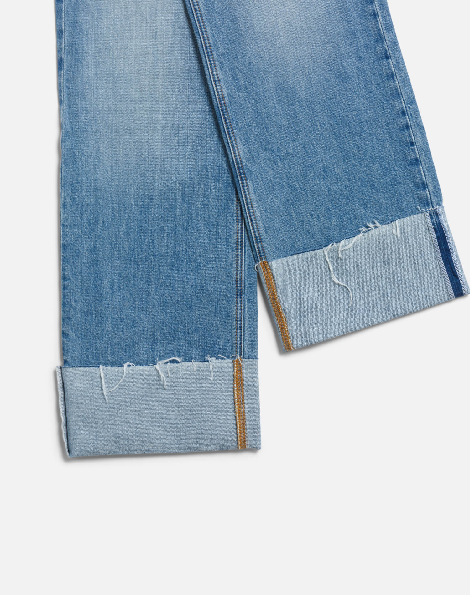 High Rise Wide Leg Cuff - Vintage Biker Blue