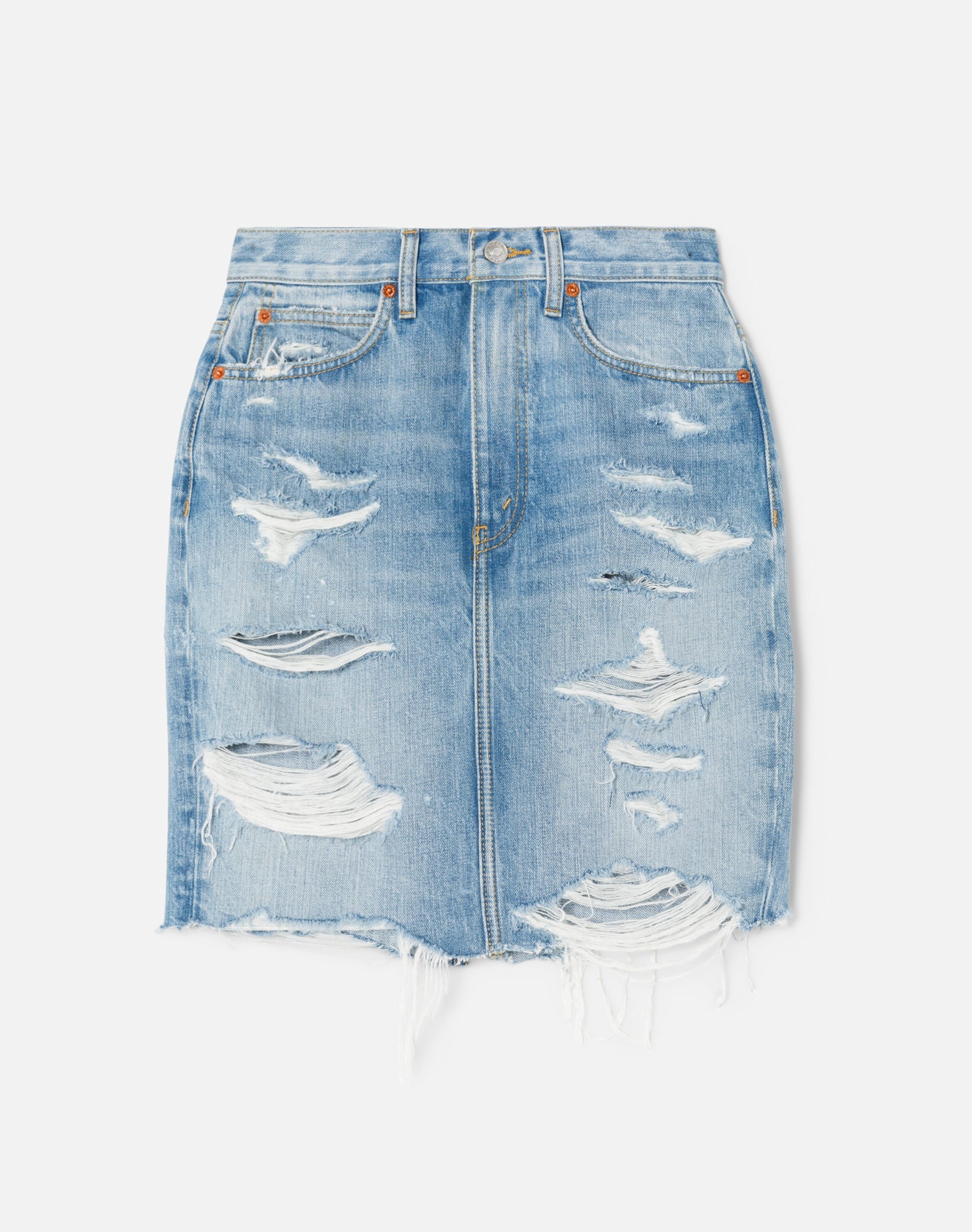 Pencil Skirt - Ripped and Faded