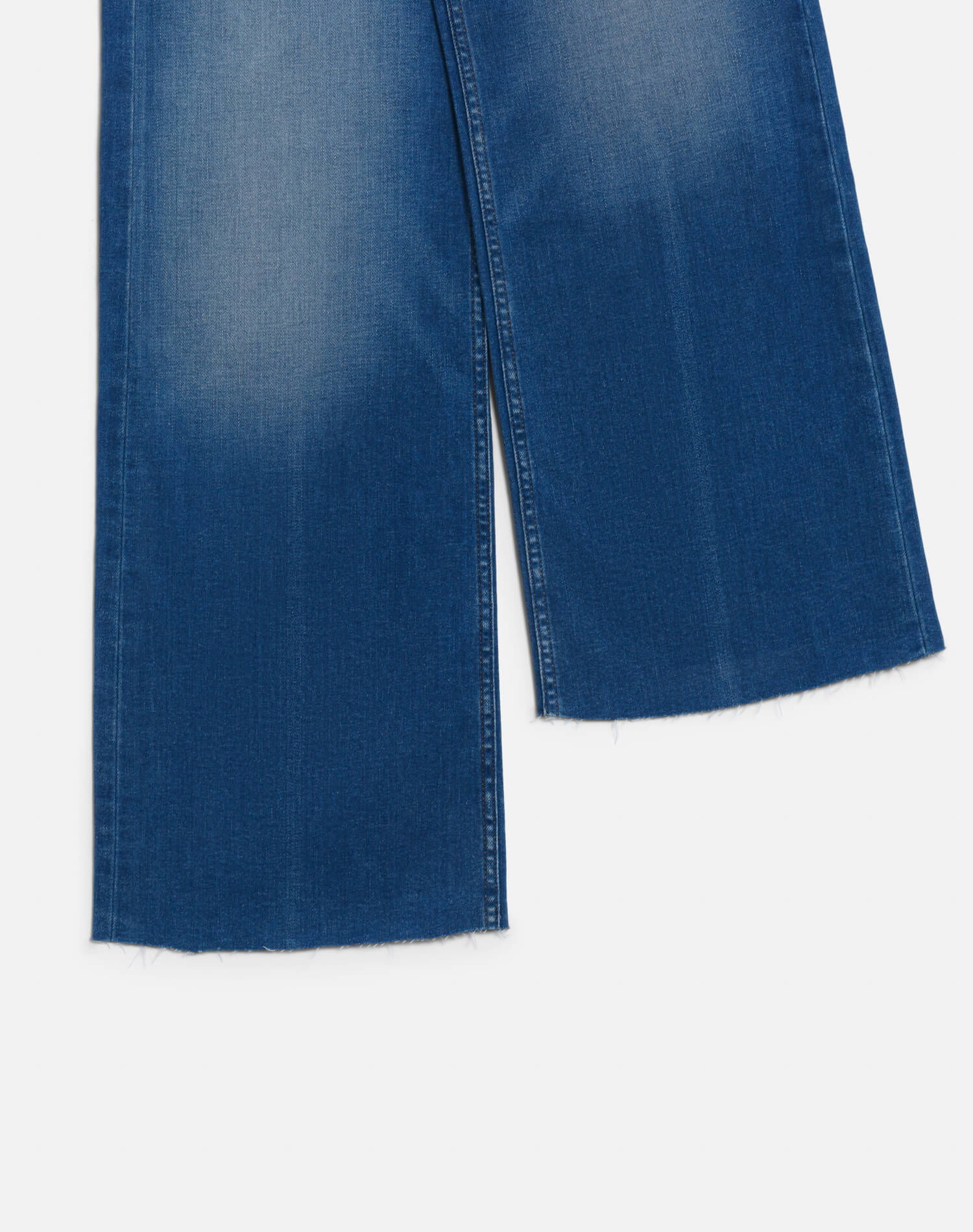 Comfort Stretch Mid Rise Wide Leg Crop - Viper Blue