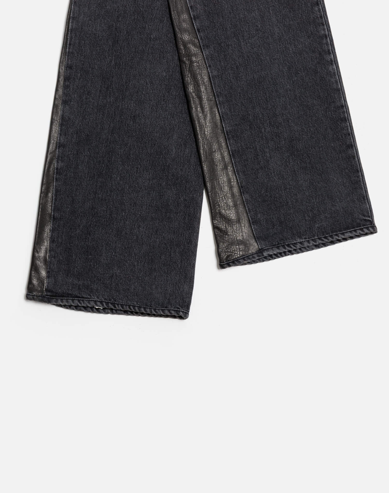 High Rise Wide Leg - Back To Black Leather