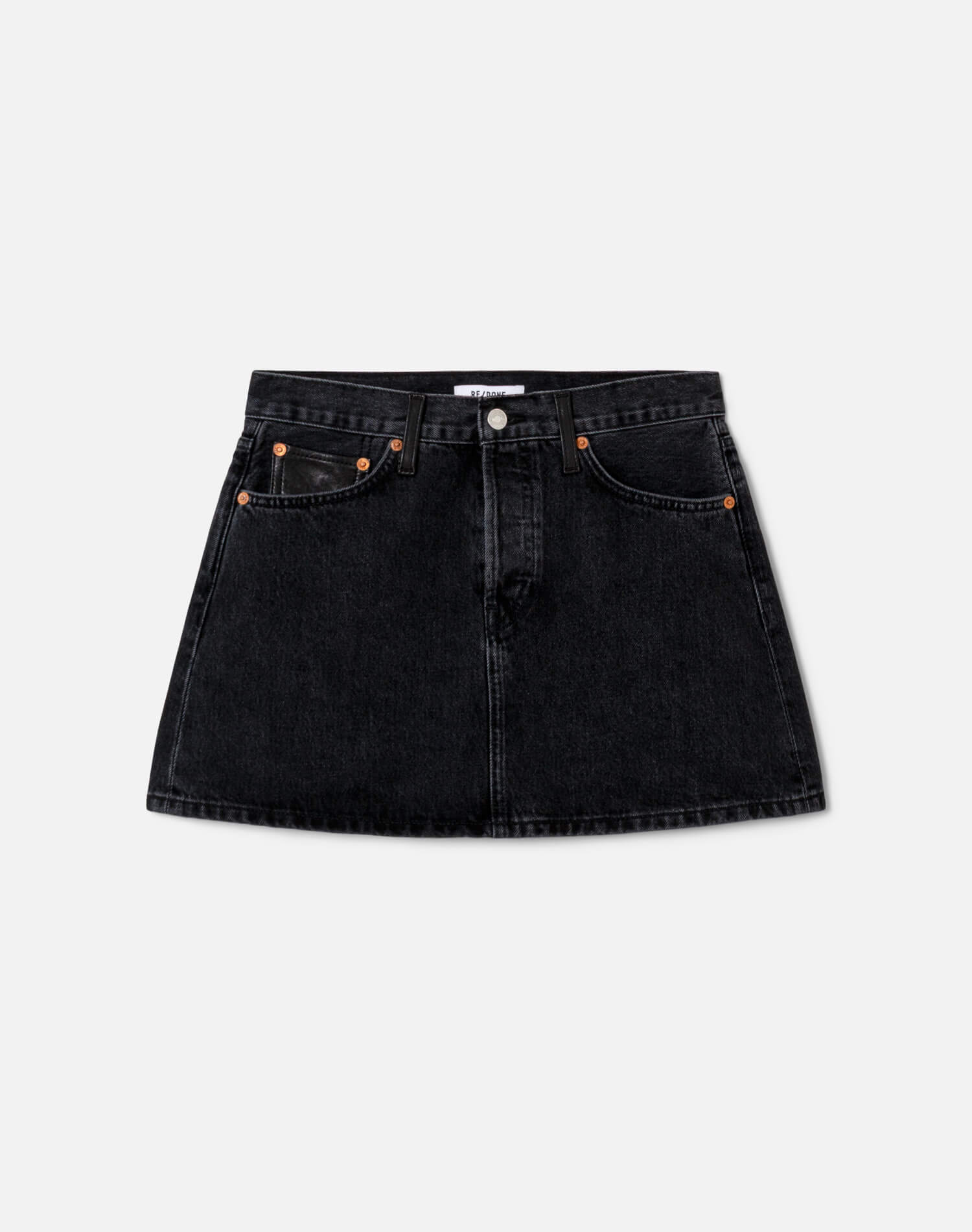 Aline Classic Skirt - Back To Black Leather