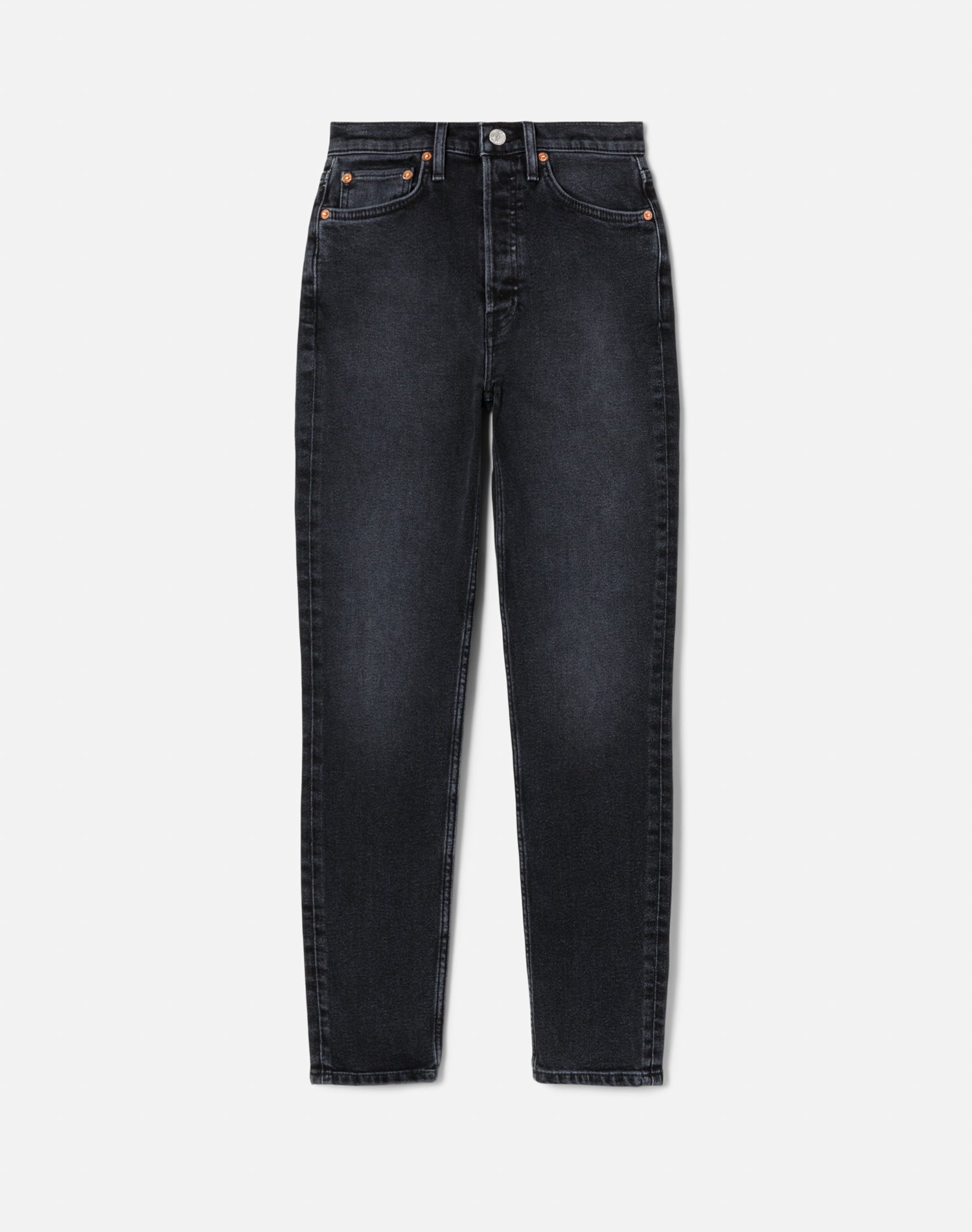 Comfort Stretch High Rise Ankle Crop - Washed Noir