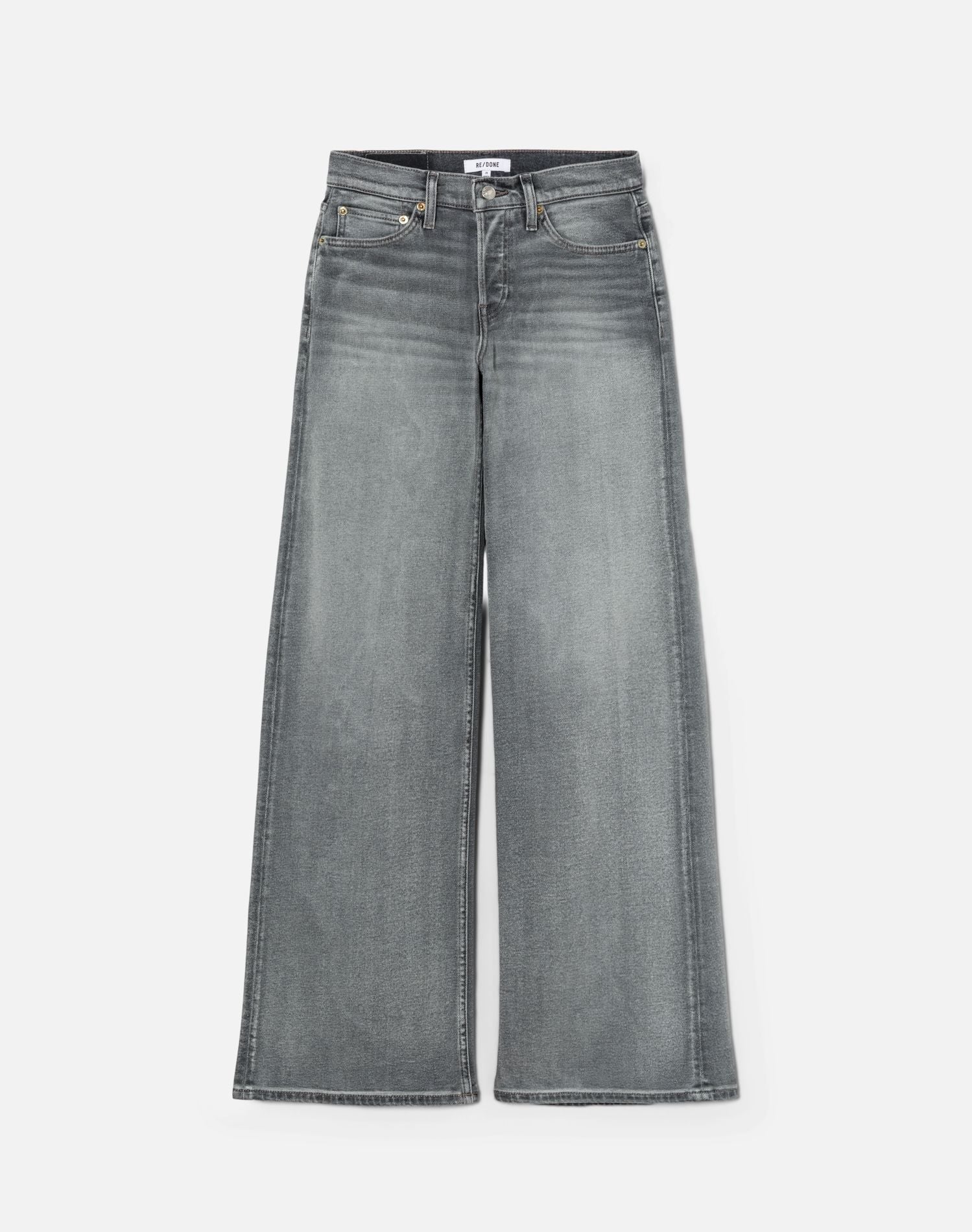 Comfort Stretch Mid Rise Wide Leg - Grigio
