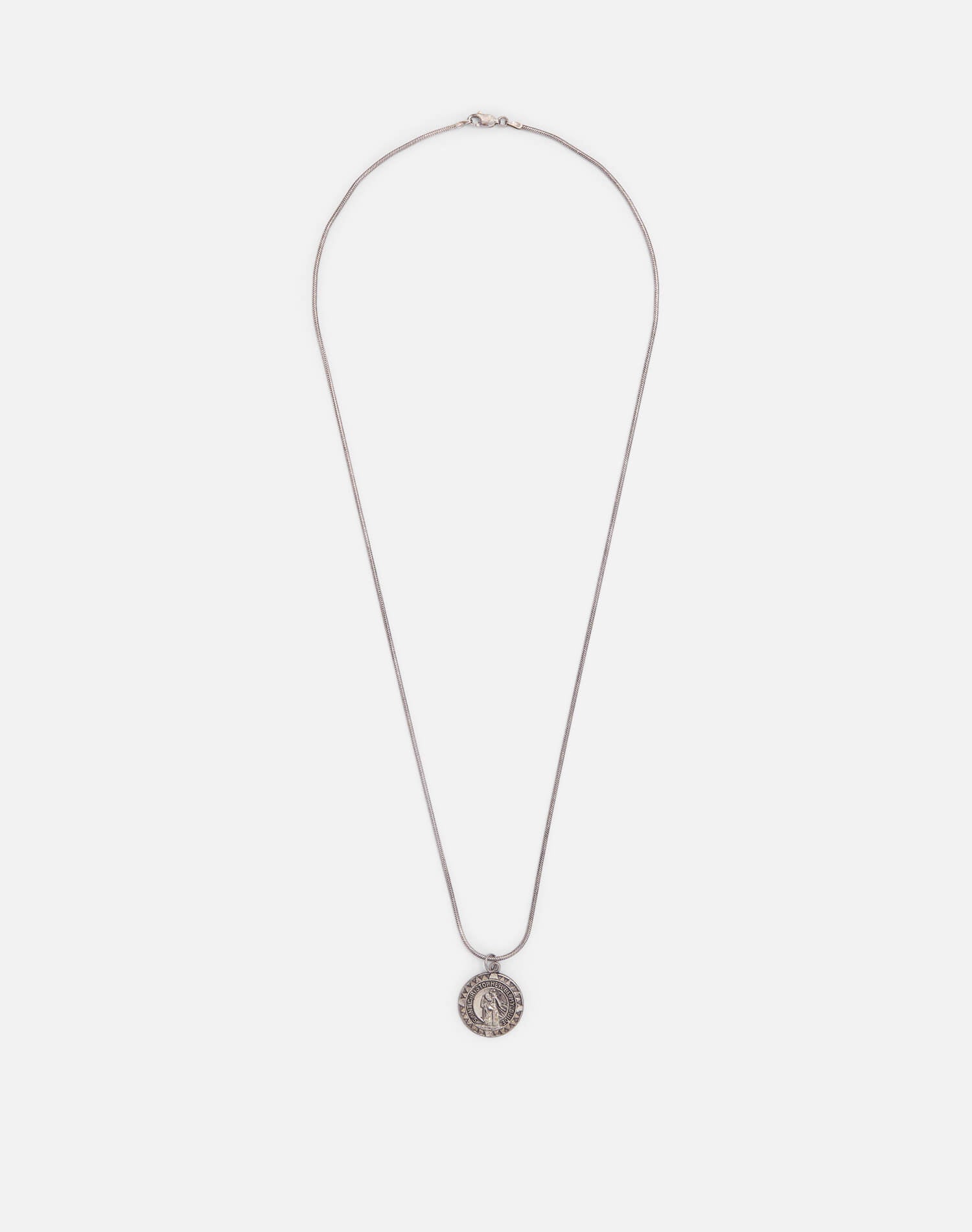Vintage Sterling St Christopher Necklace - #1677