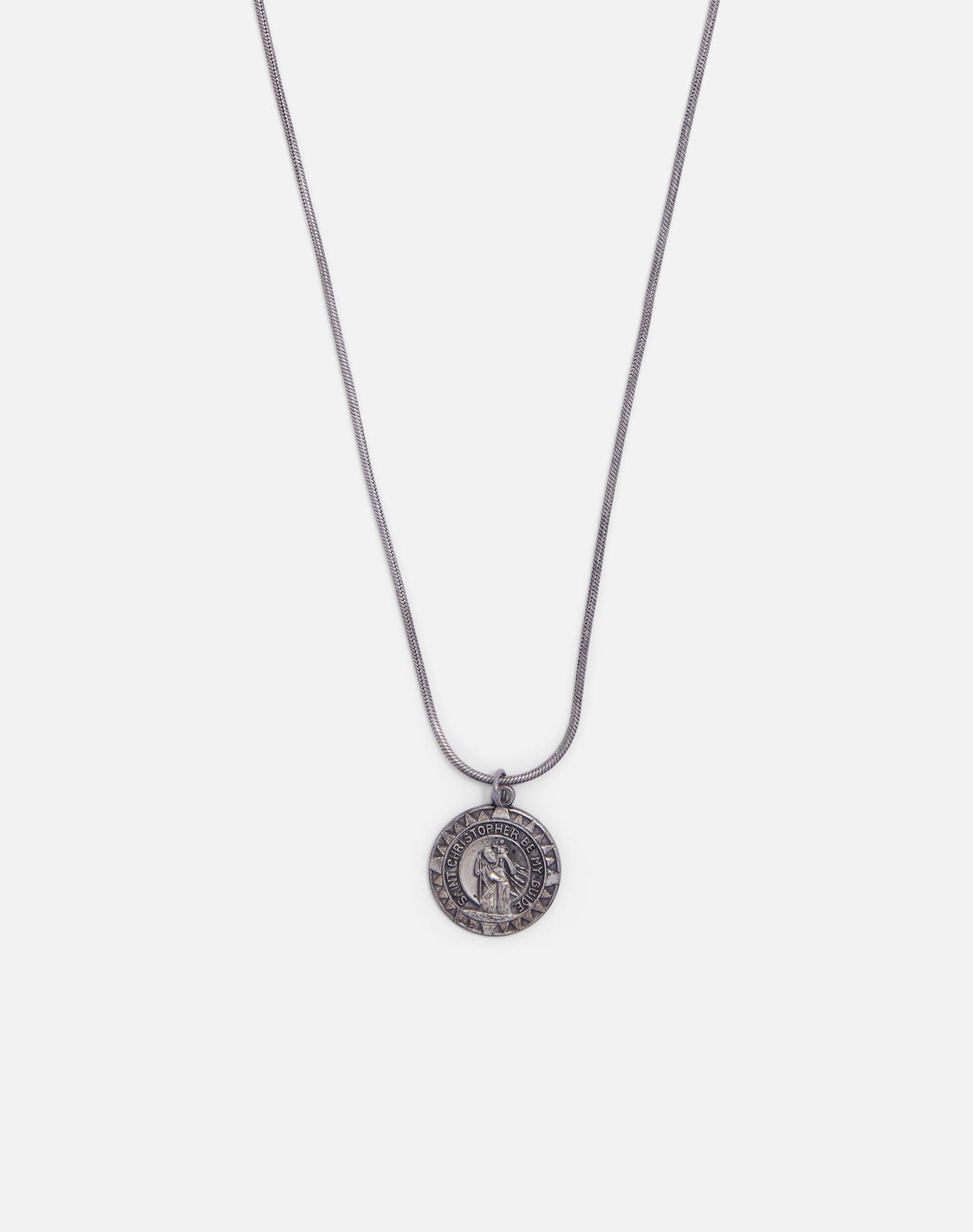 Vintage Sterling St Christopher Necklace - #1677