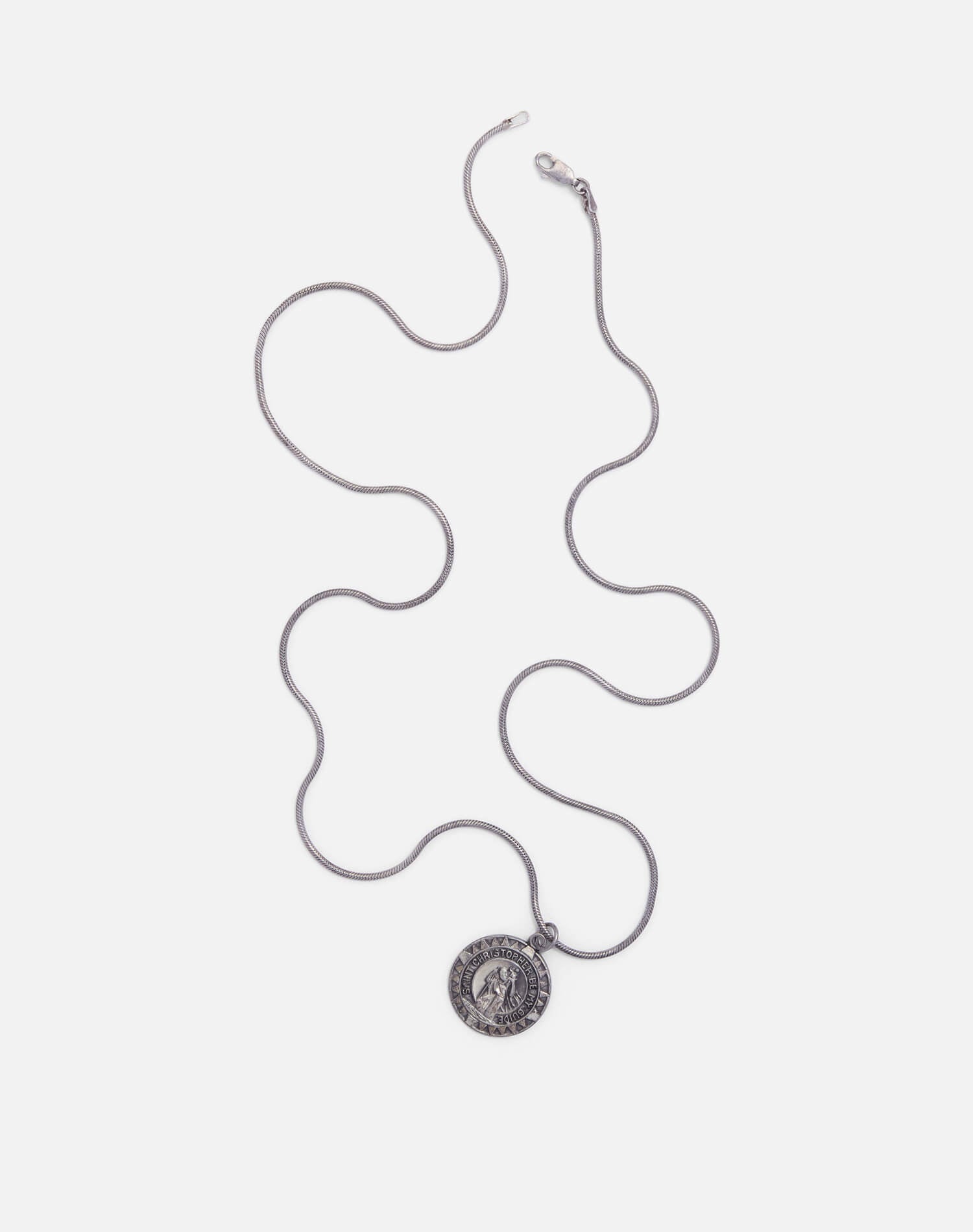 Vintage Sterling St Christopher Necklace - #1677