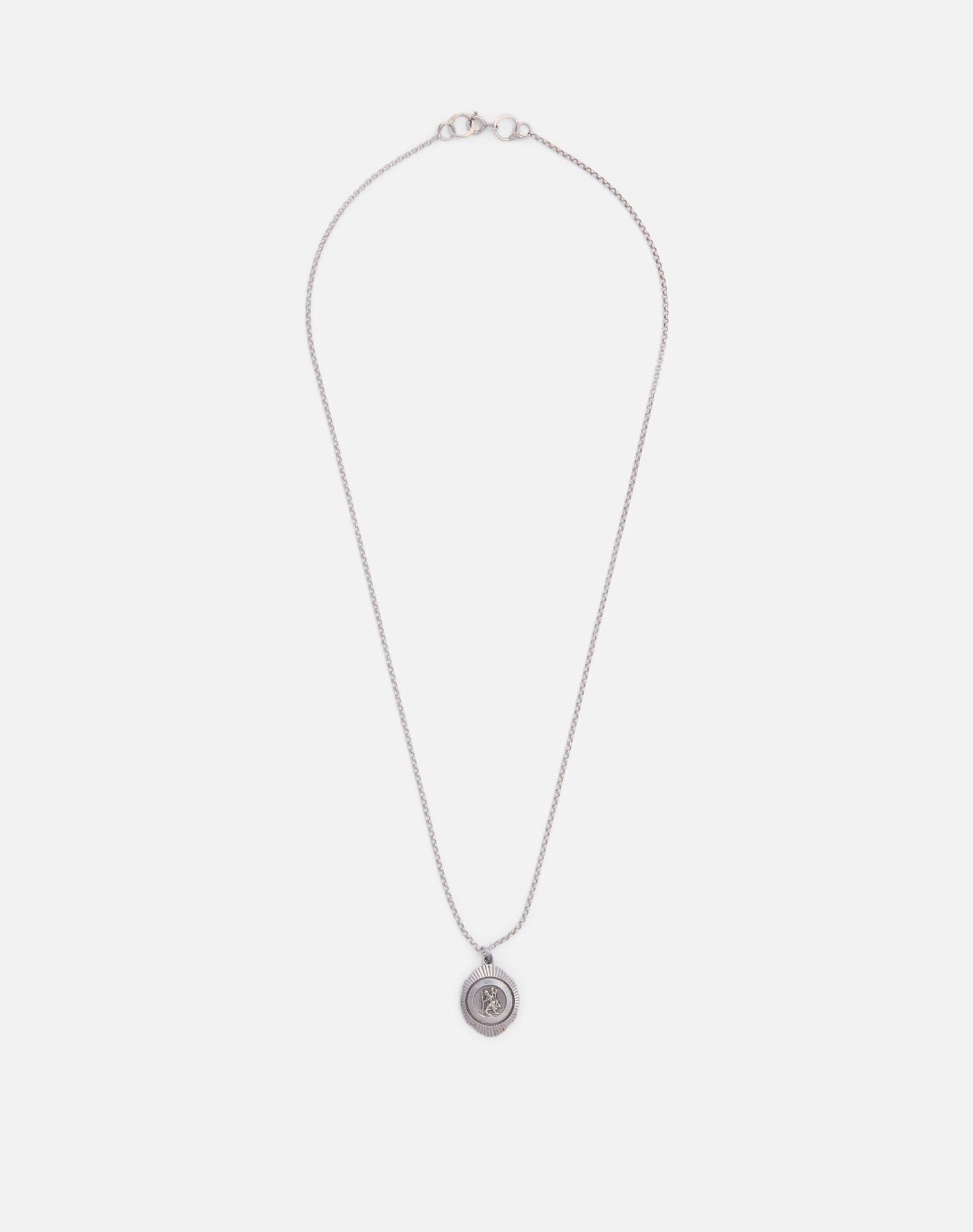 Vintage Sterling St Christopher Necklace - #1684