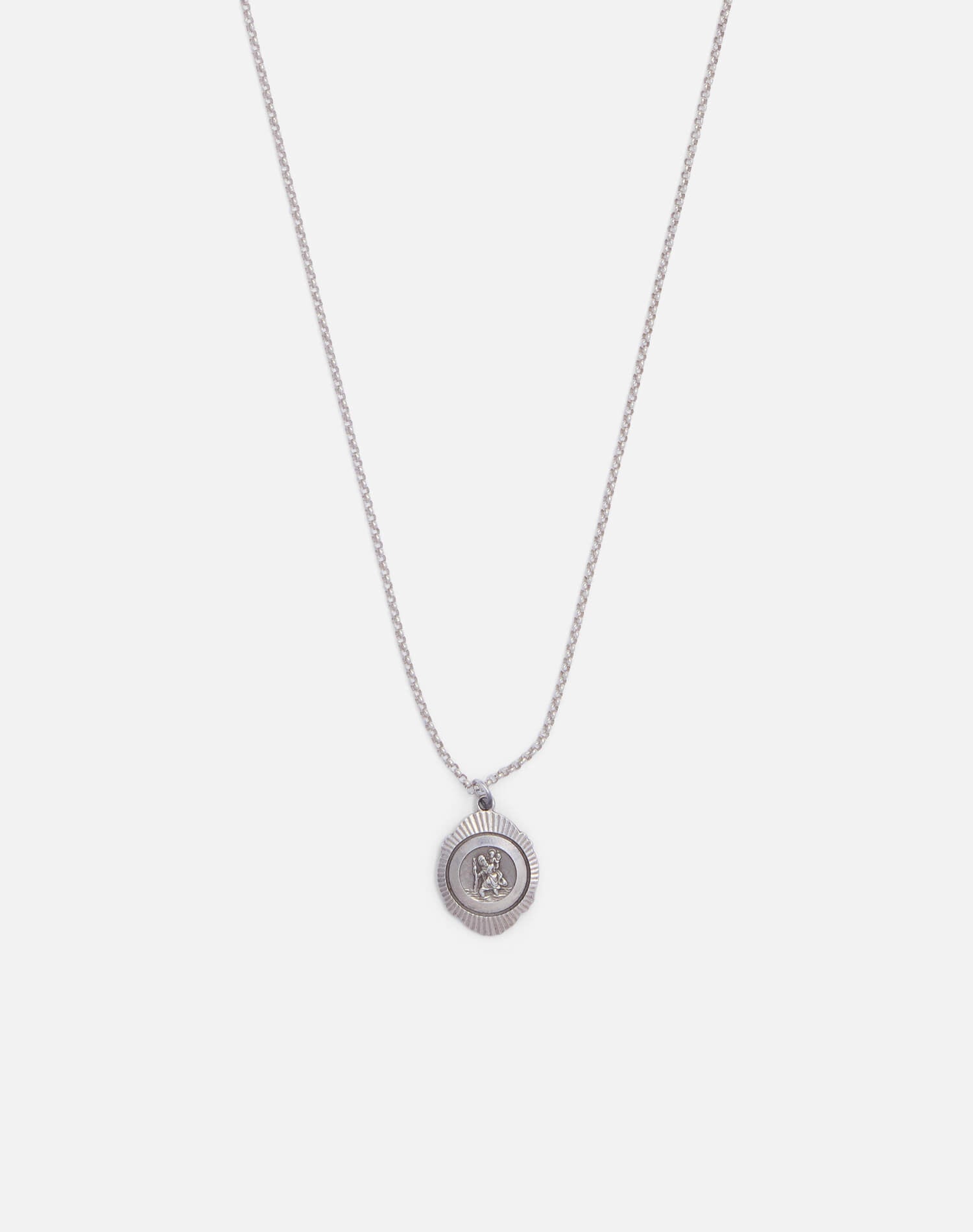 Vintage Sterling St Christopher Necklace - #1684