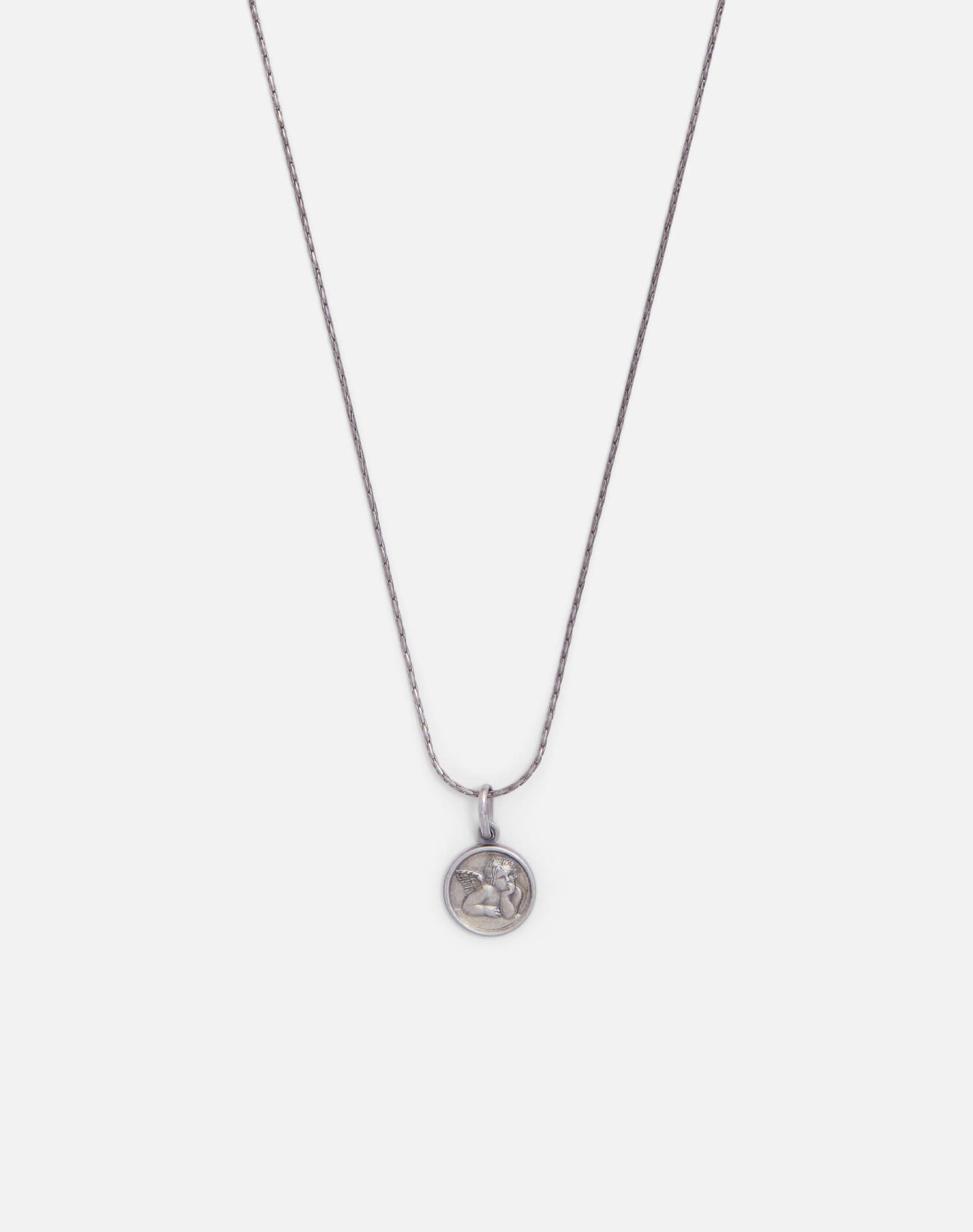 Vintage 90s Cupid Pendant Necklace -#1732