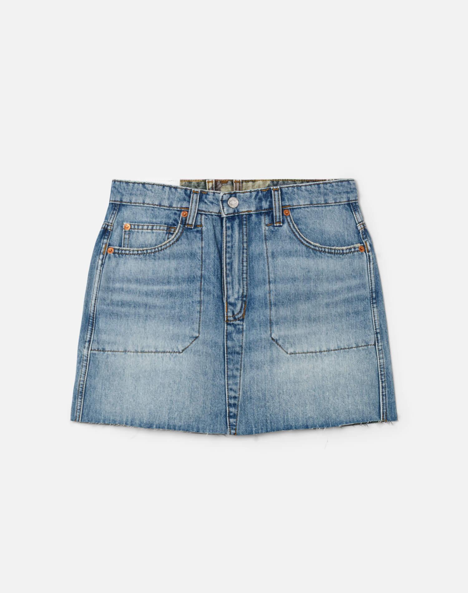 RE/DONE | The Rewind Skirt in Thunderstruck