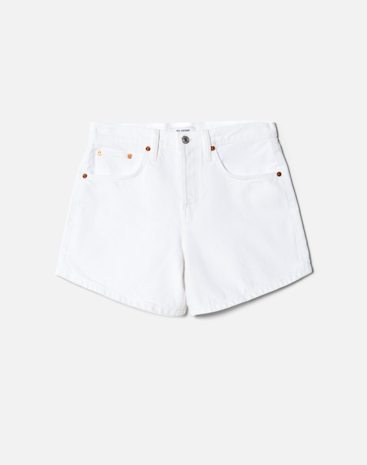 Mid Rise Boy Short - White