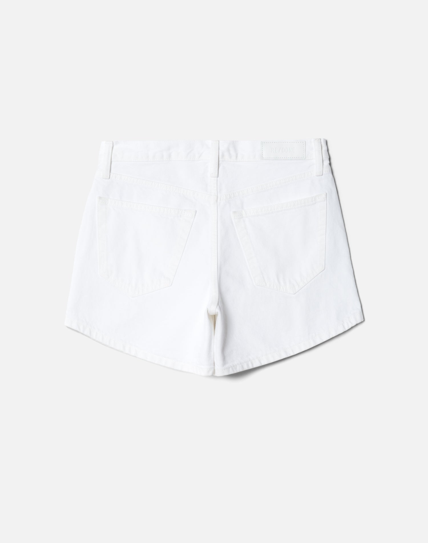 Mid Rise Boy Short - White