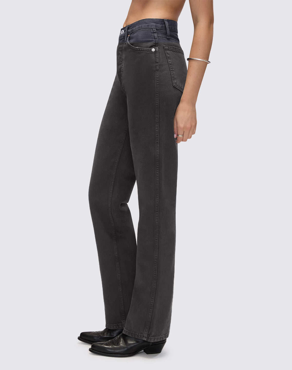 High Rise Loose -  Washed Black