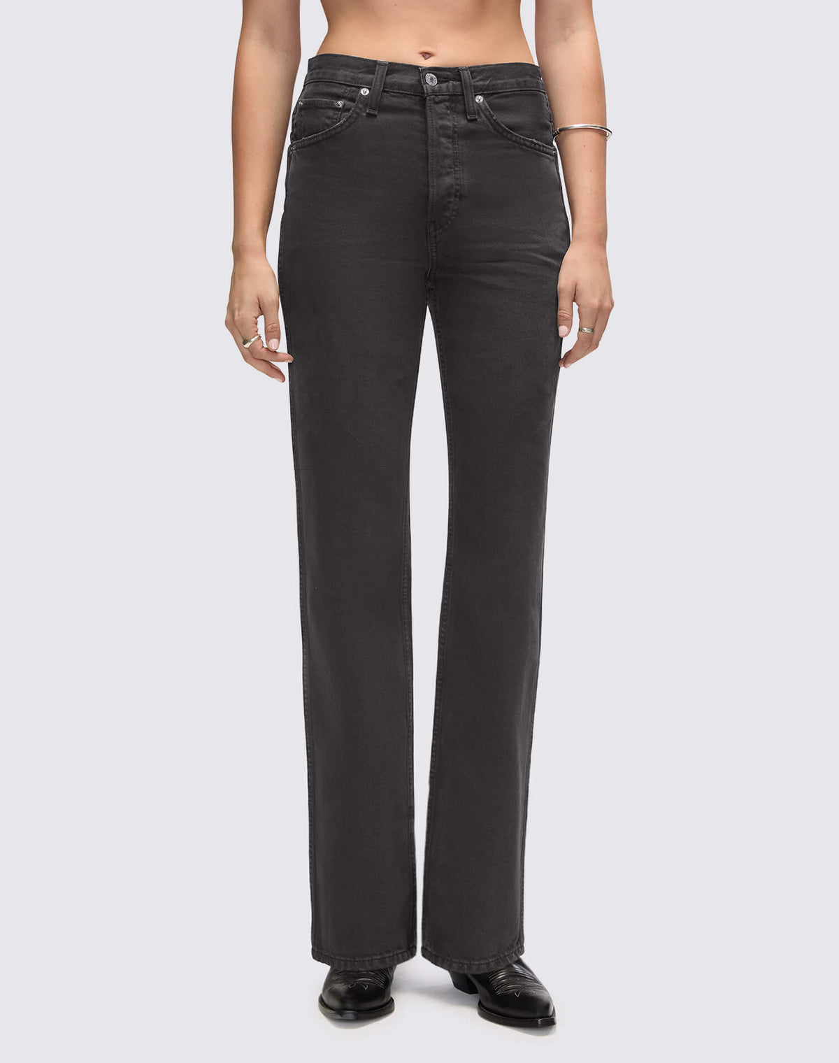 High Rise Loose -  Washed Black