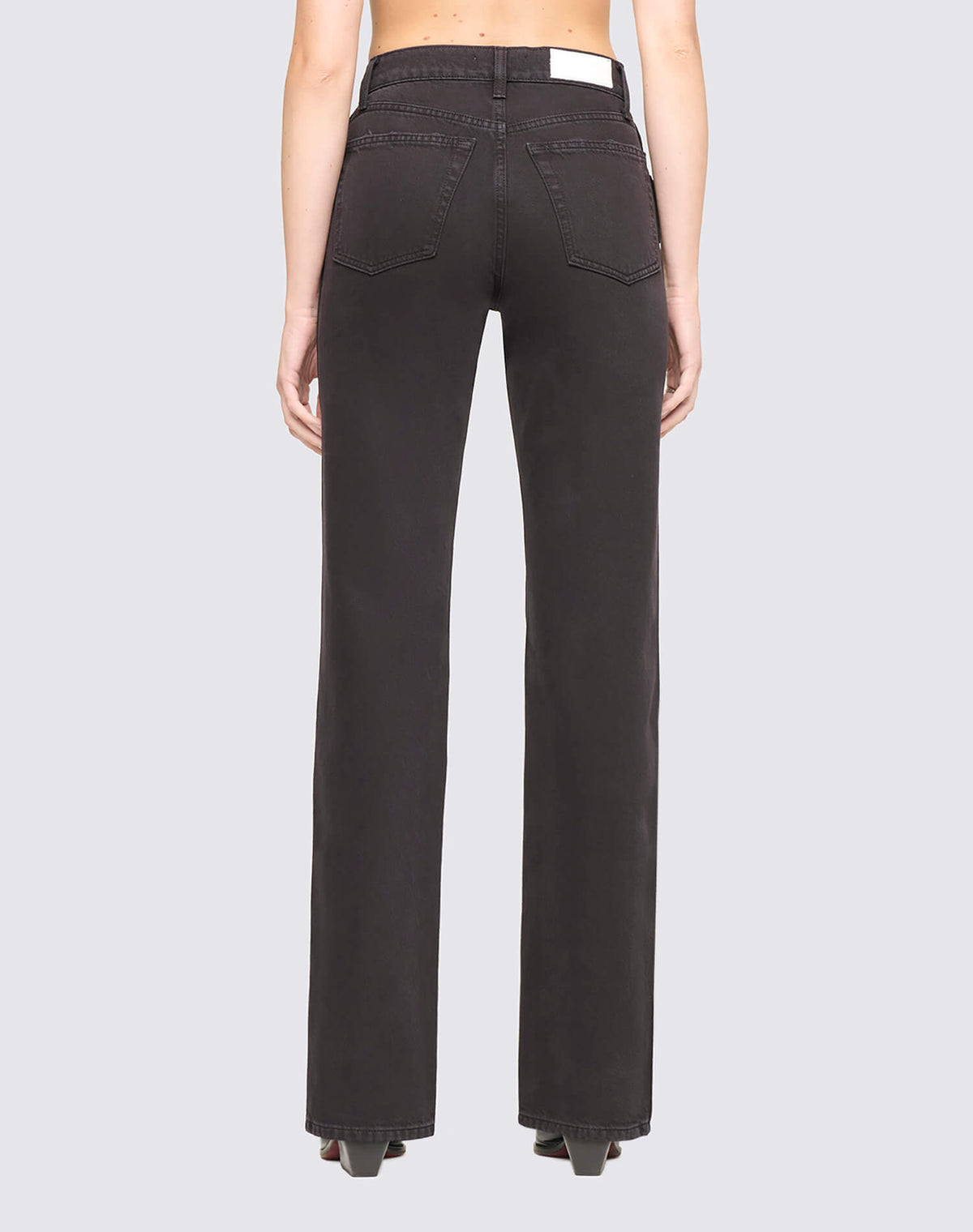 High Rise Loose - Washed Black with Rips