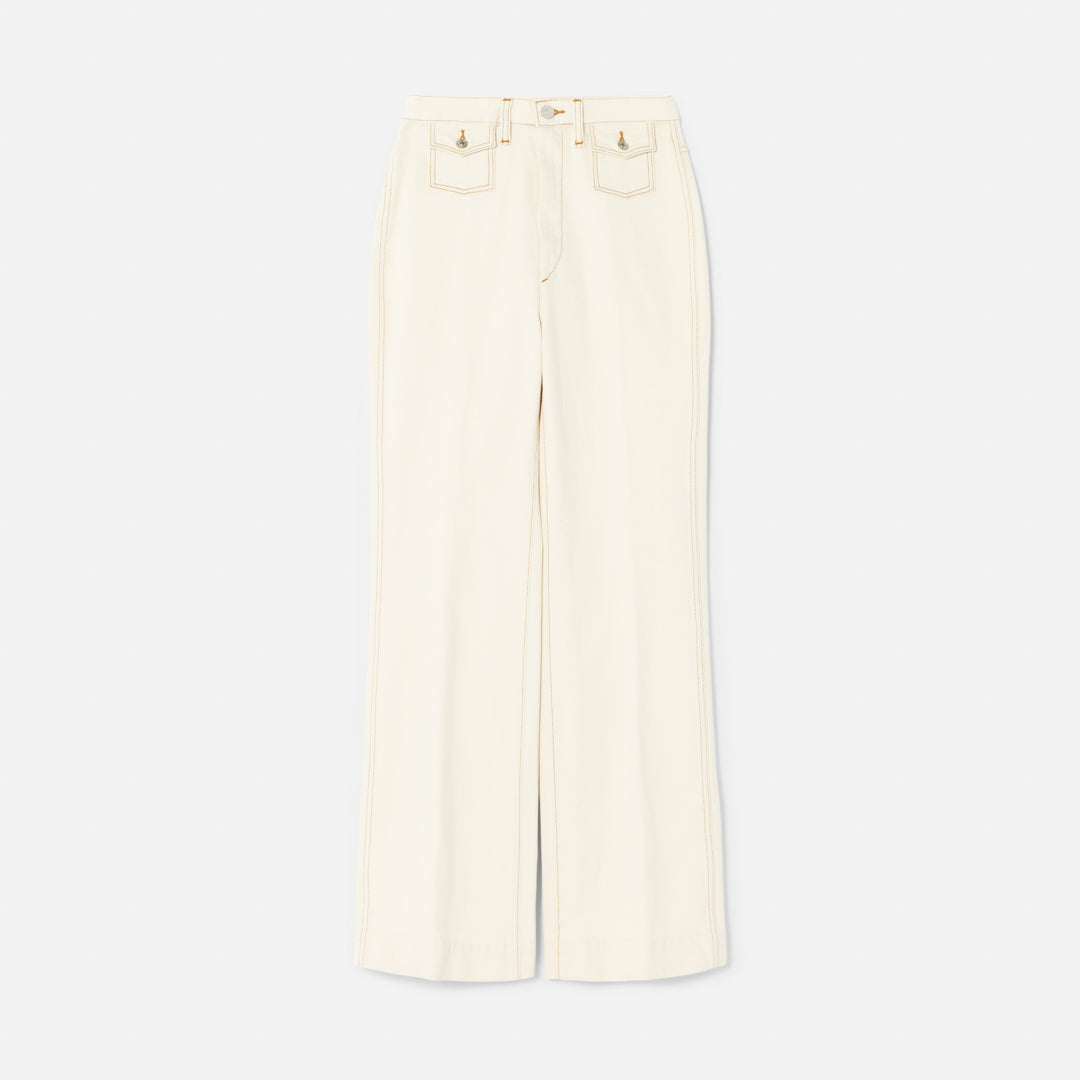 70s Pocket Wide Leg - Rinsed Birch