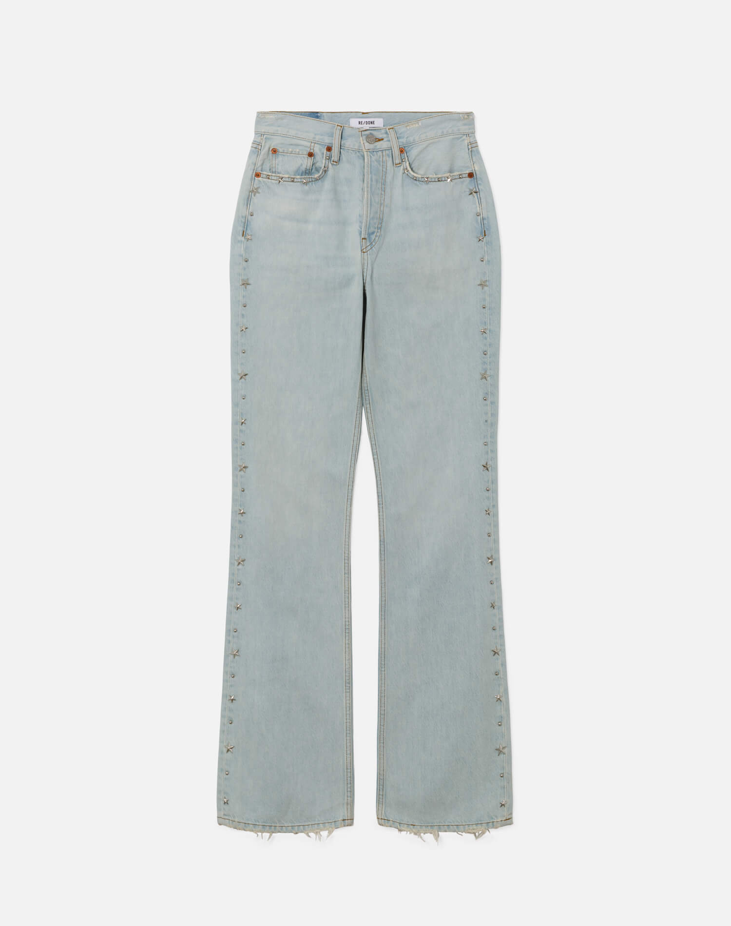 70s Star Studded Bootcut - Bleach Distress