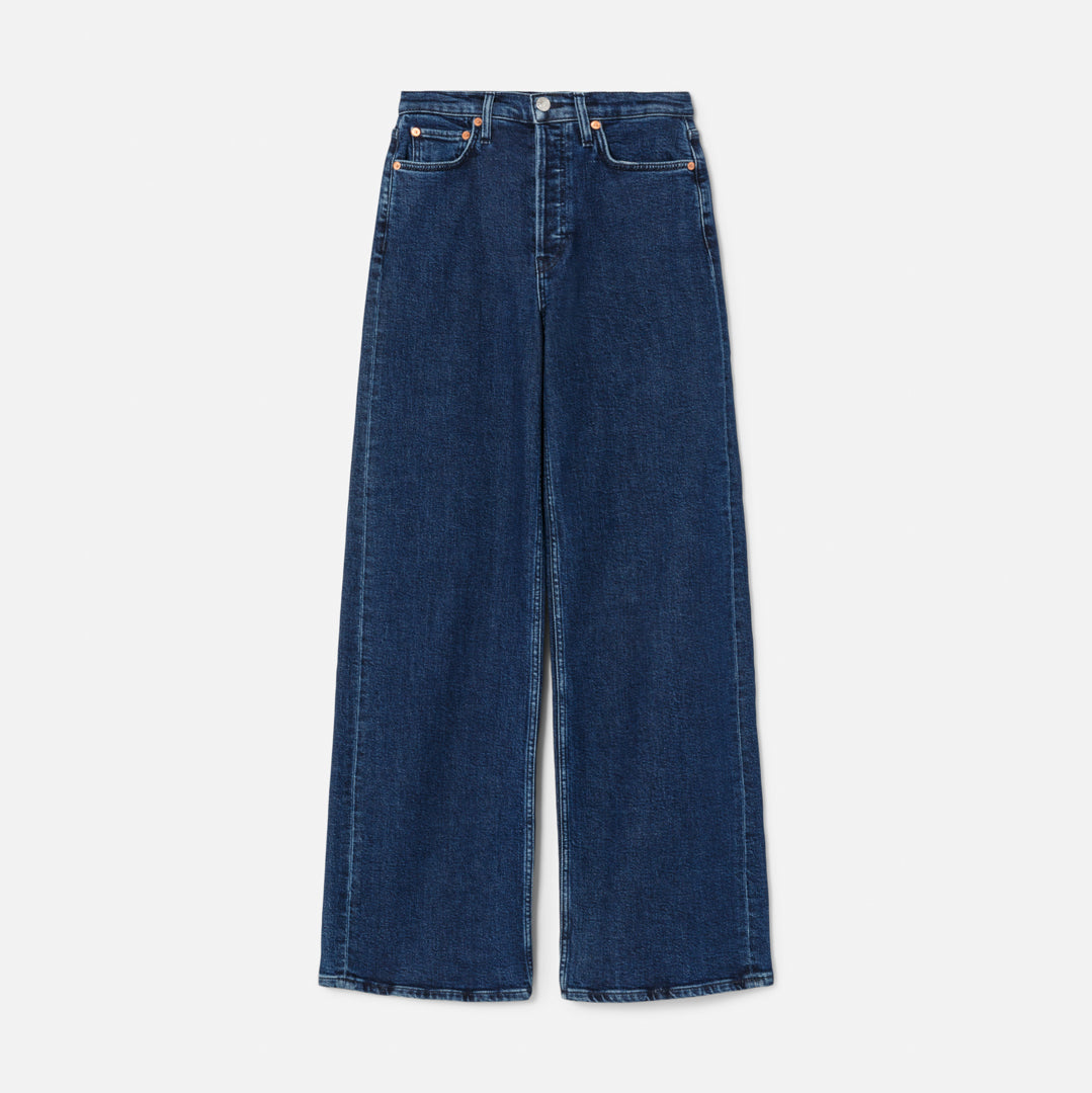 Comfort Stretch 70s Ultra High Rise Wide Leg - Dark Rinse Tonal
