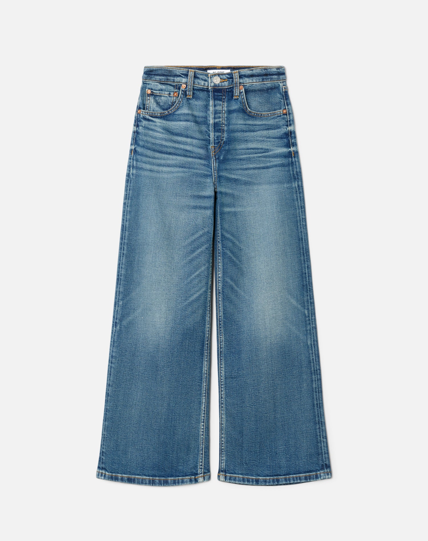 Comfort Stretch High Rise Wide Leg Crop - Crafted Indigo