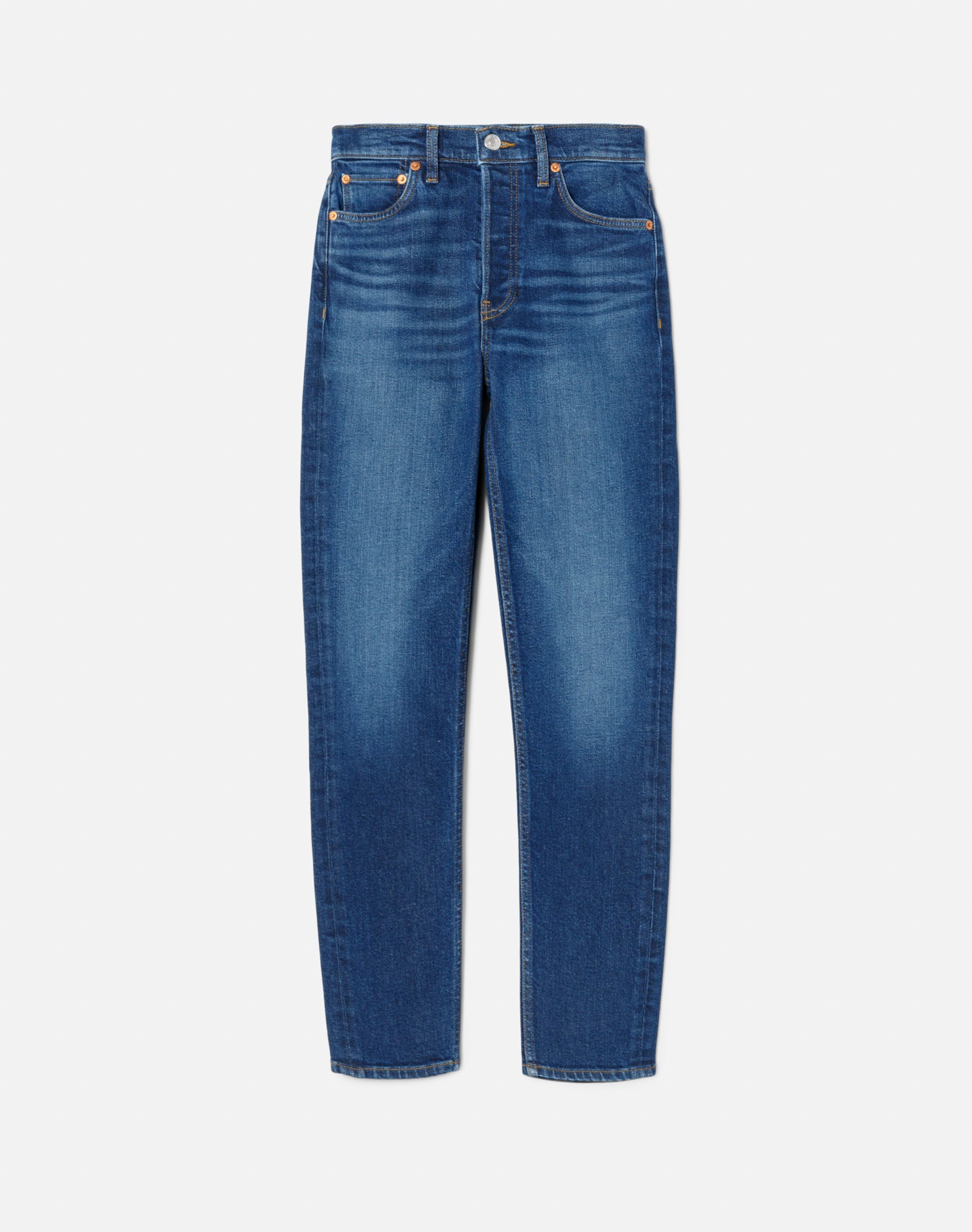 Comfort Stretch High Rise Ankle Crop - Deep Sapphire