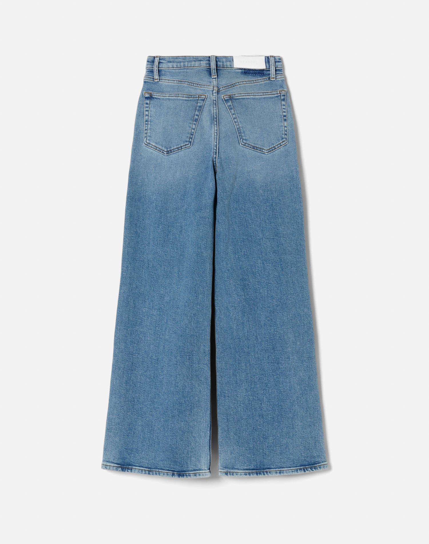 Comfort Stretch High Rise Wide Leg Crop - Blazed Indigo