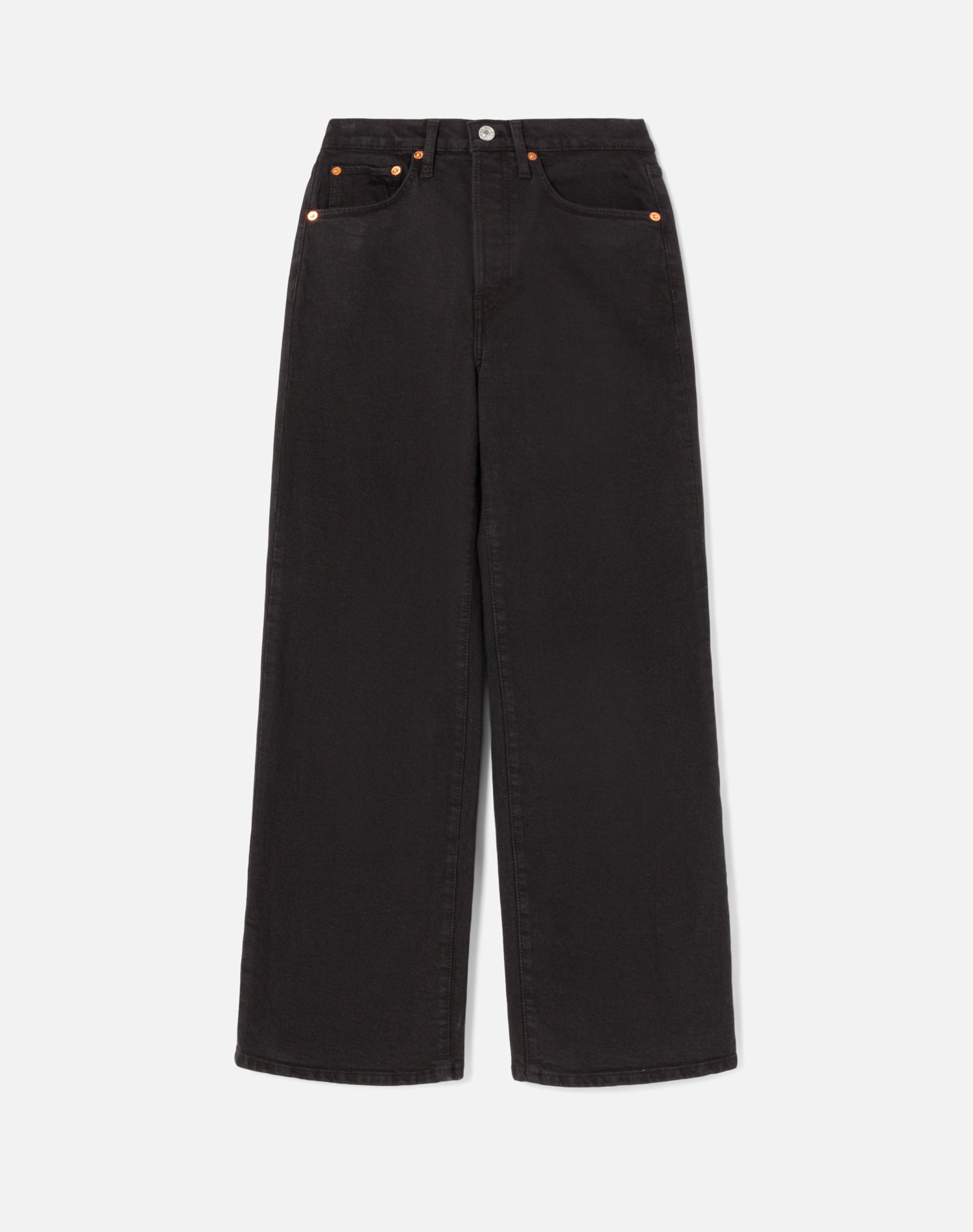 Comfort Stretch High Rise Wide Leg Crop - Black