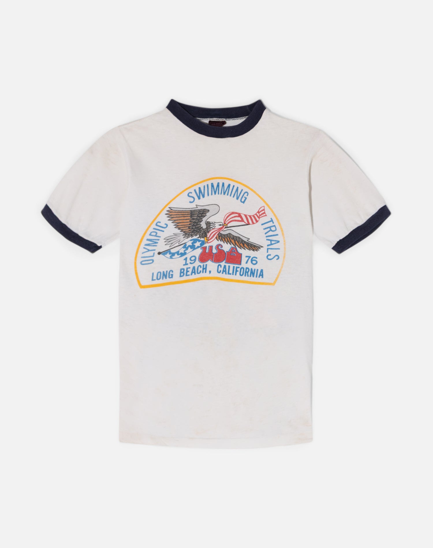 Vintage 70s Olympic Swimming Tee - #1716