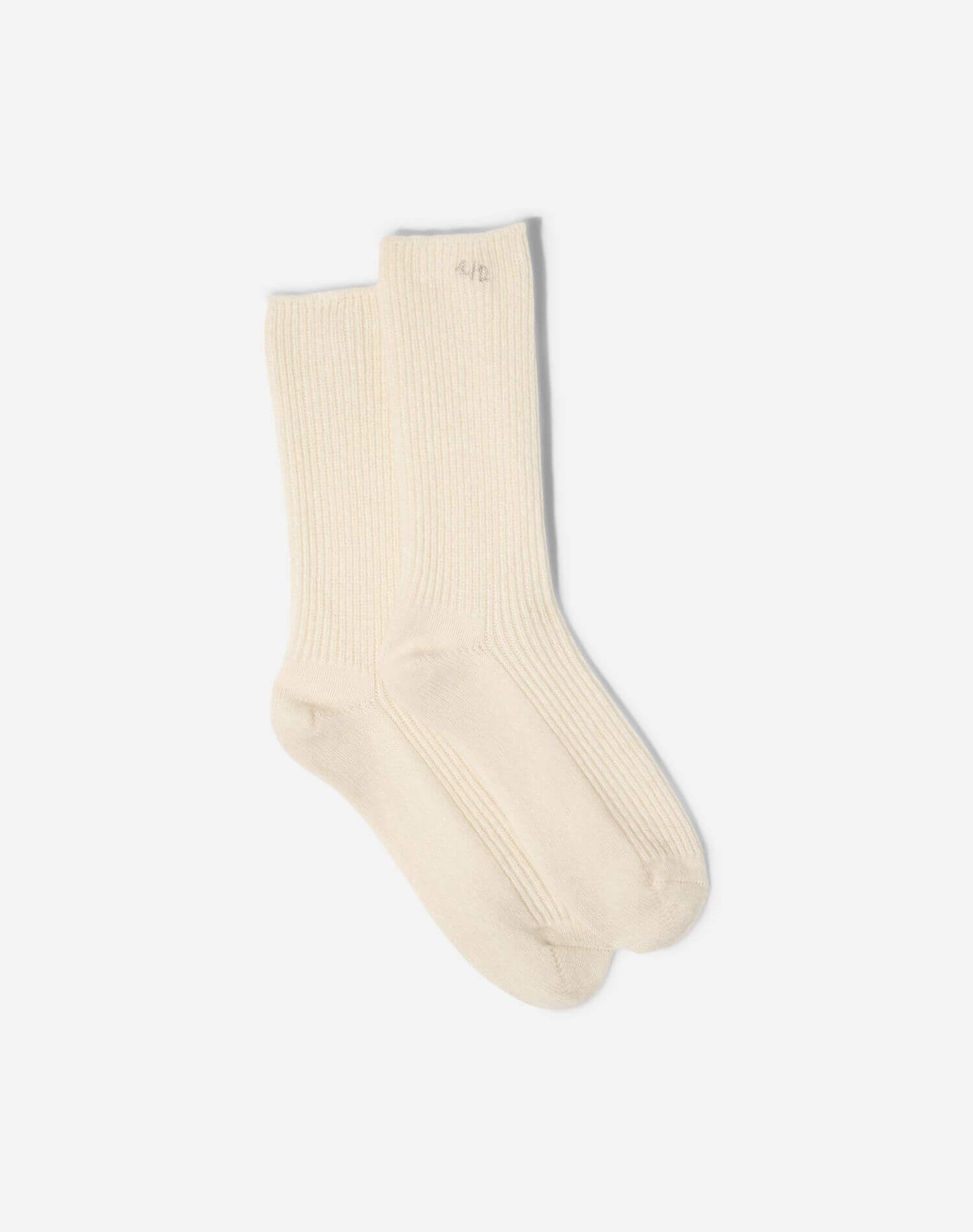 The Classic Cashmere Sock - Vintage White