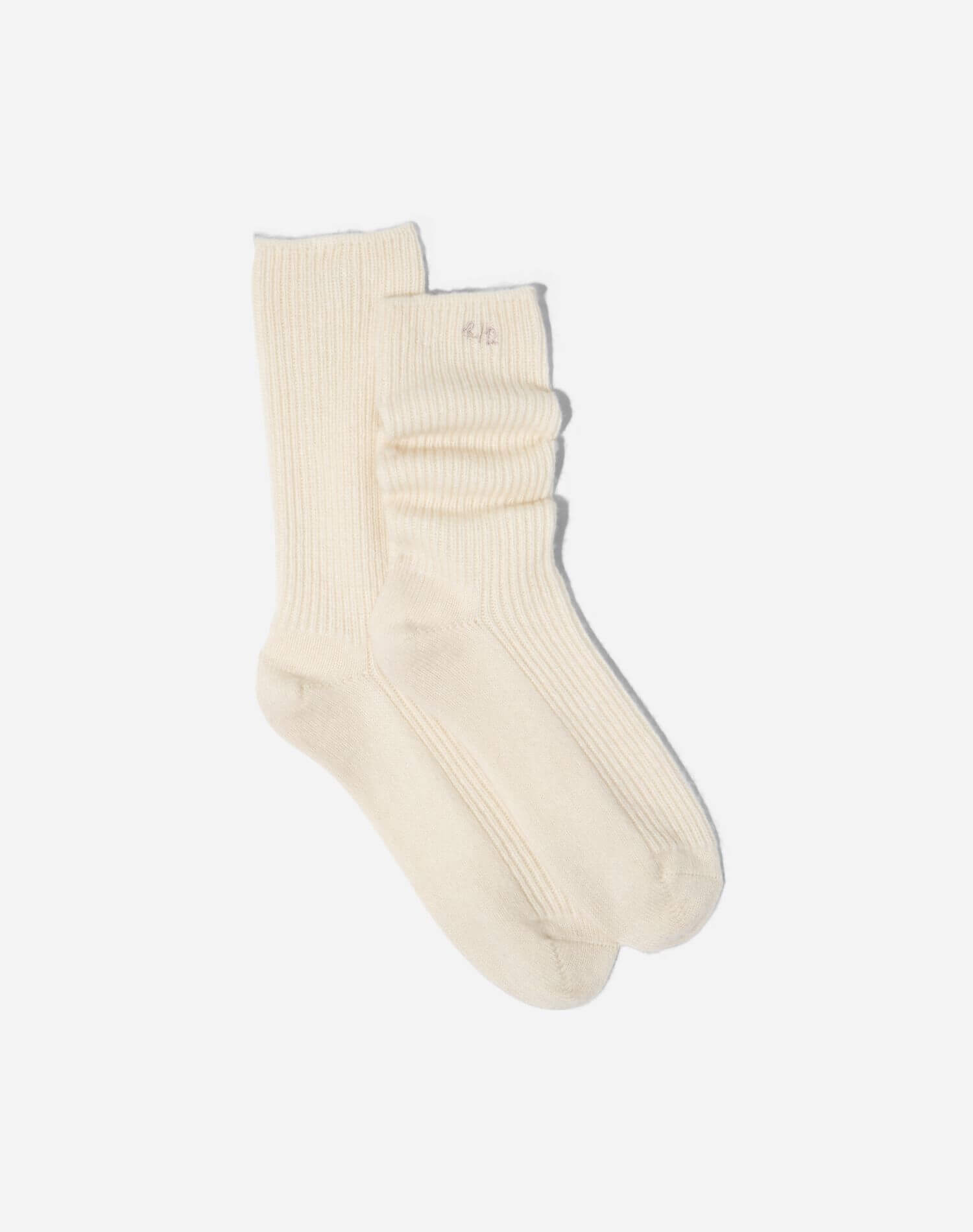 The Classic Cashmere Sock - Vintage White