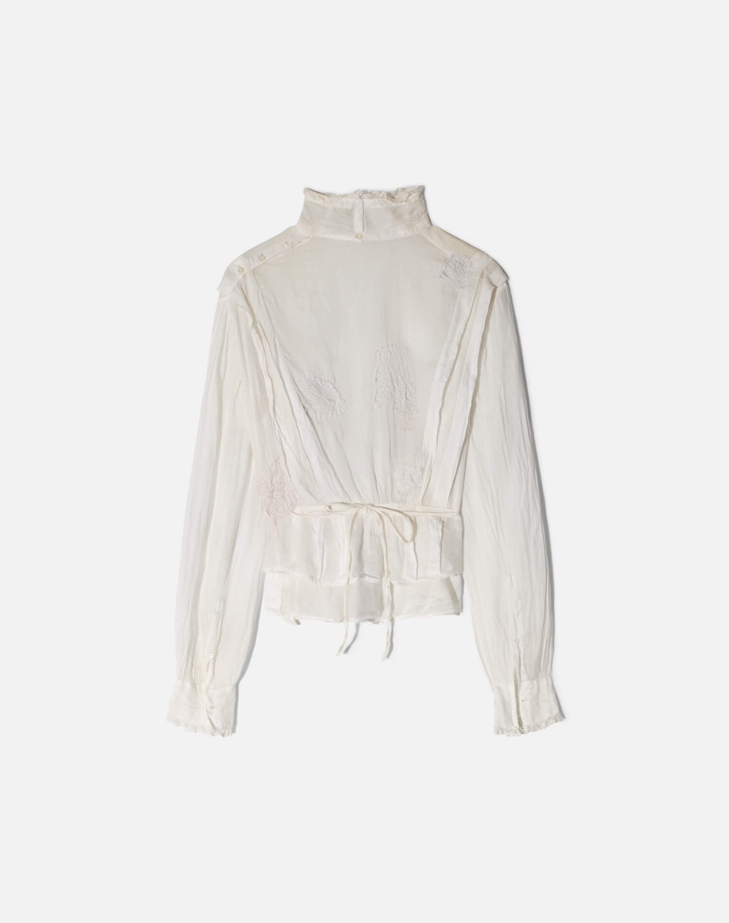 Vintage Victorian Era Cotton Embroidered Top -#1743