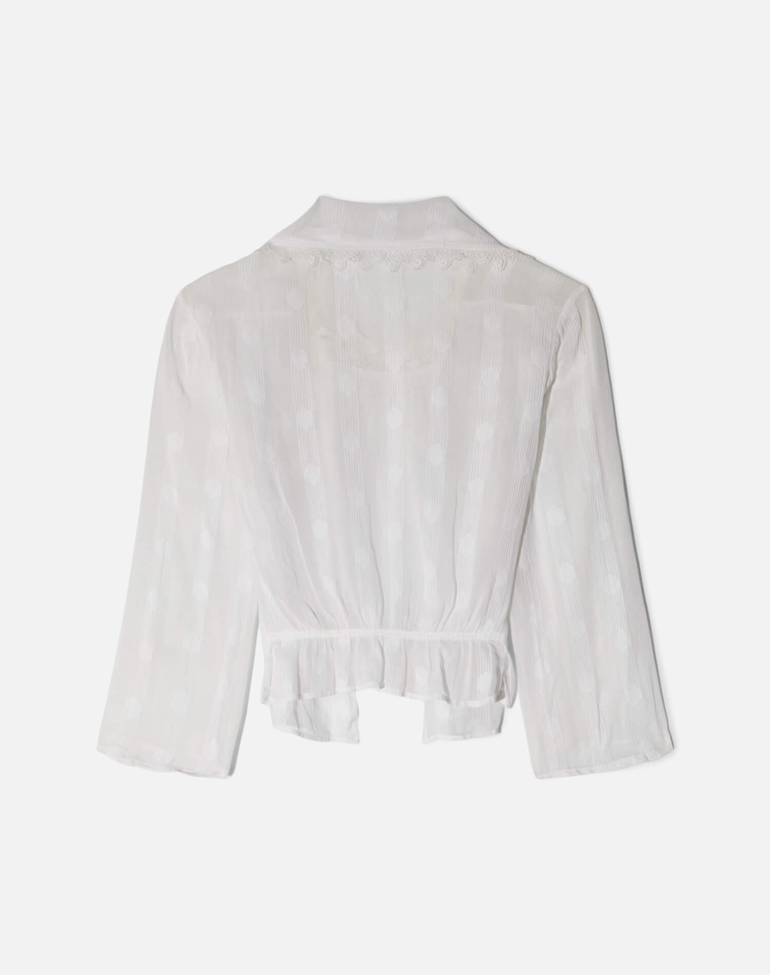 Vintage Victorian Era Cotton +Lace Top -#1744
