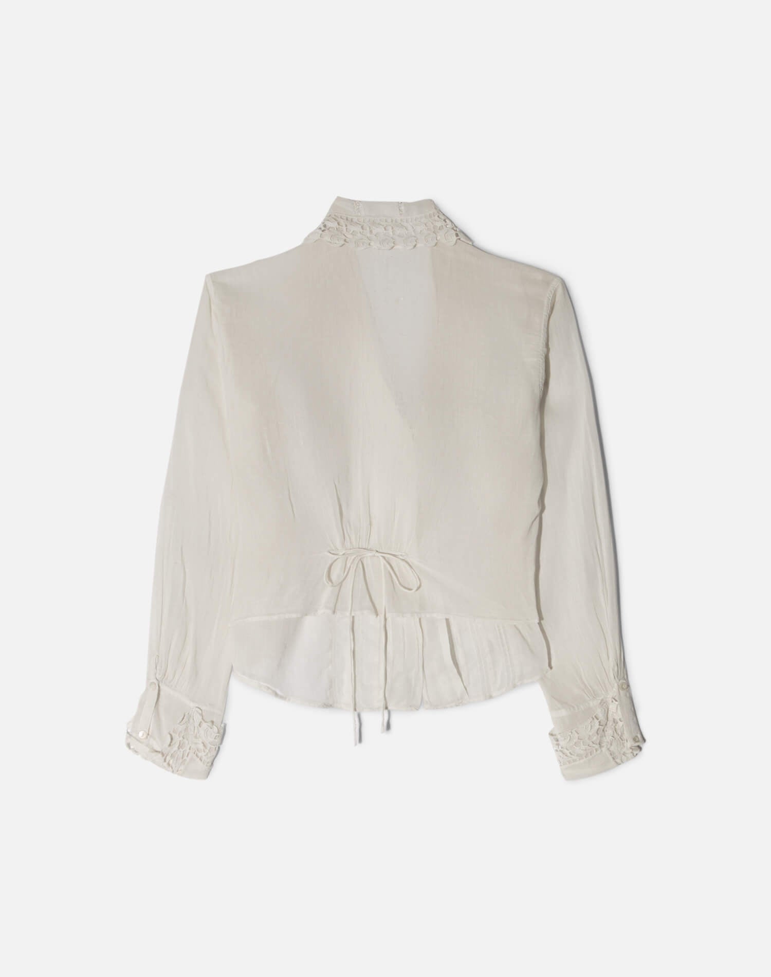 Vintage Victorian Era Cotton +Lace Top -#1792