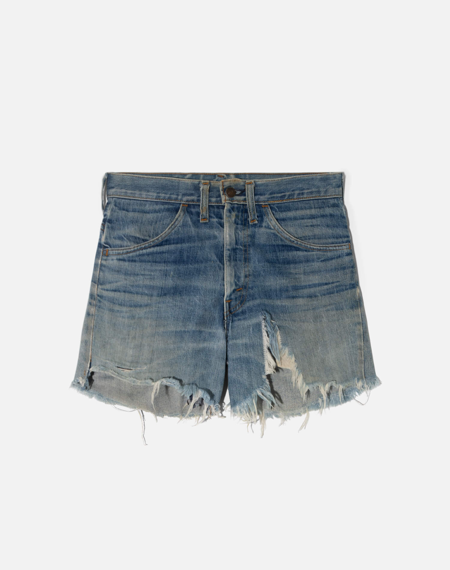 Vintage 70s Shredded and Repaired Levi's Cutoff Short -#1796