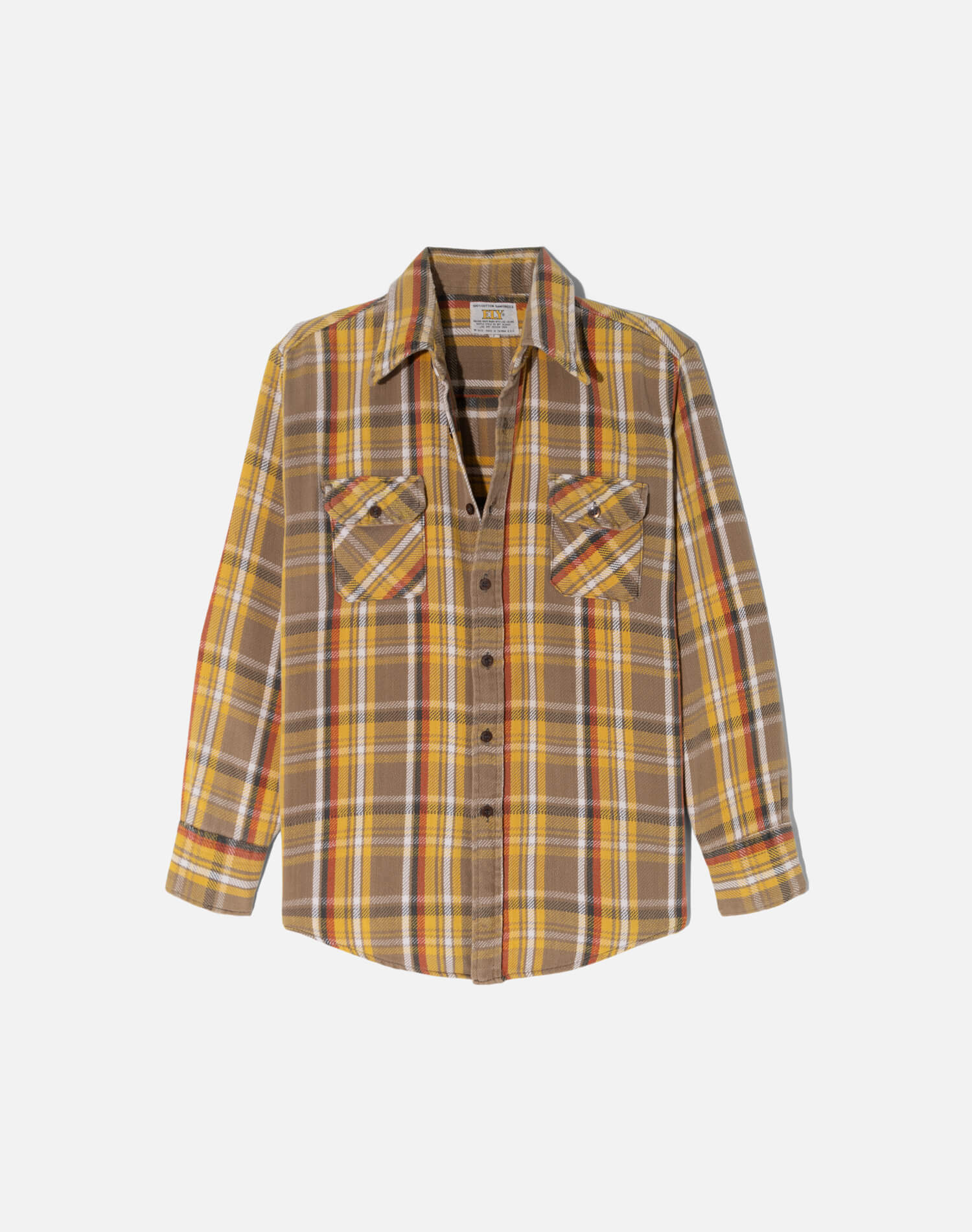 Vintage 80s Ely Cotton Flannel Shirt -#1817