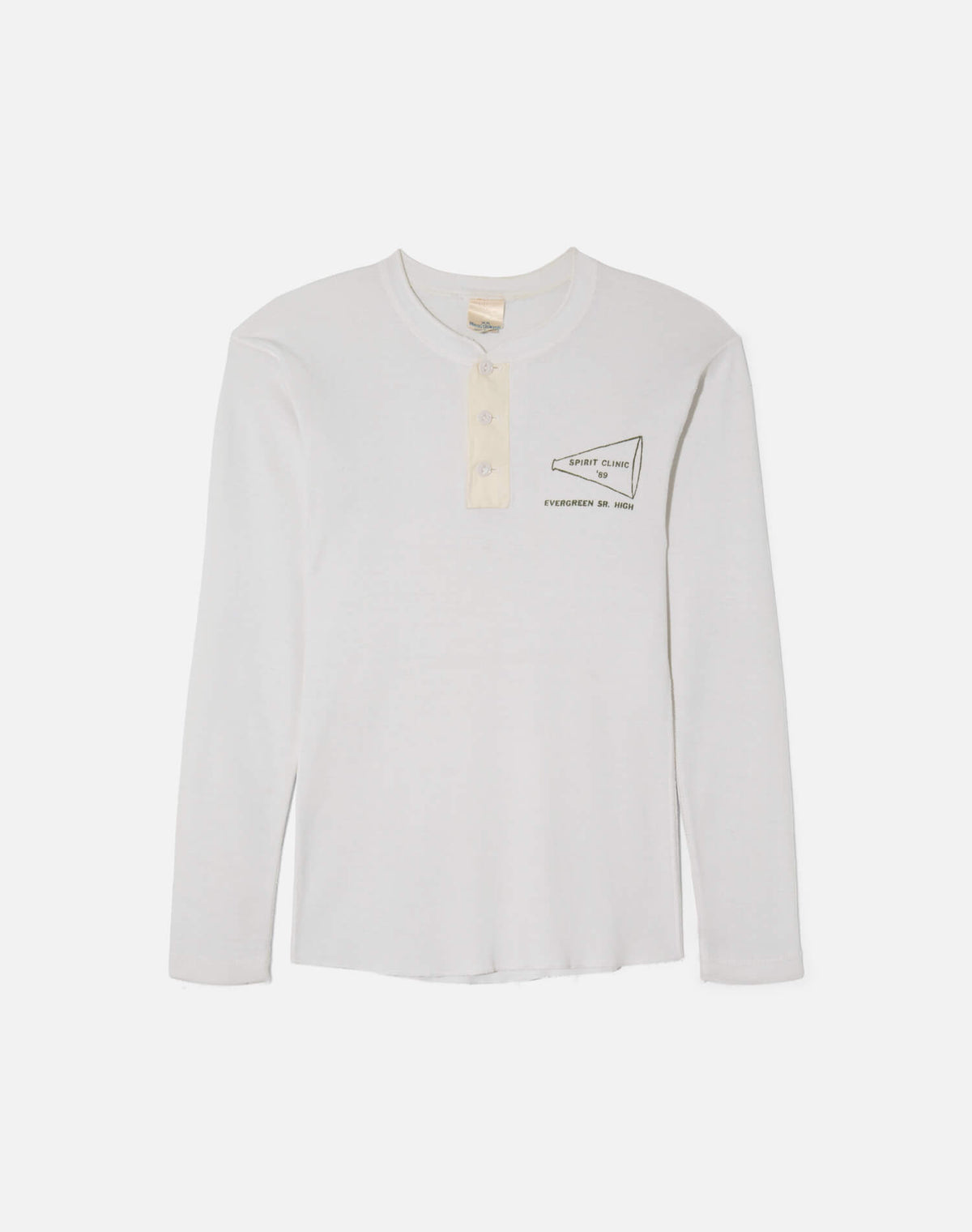 Vintage 80s Spirit Henley Tee -#2027