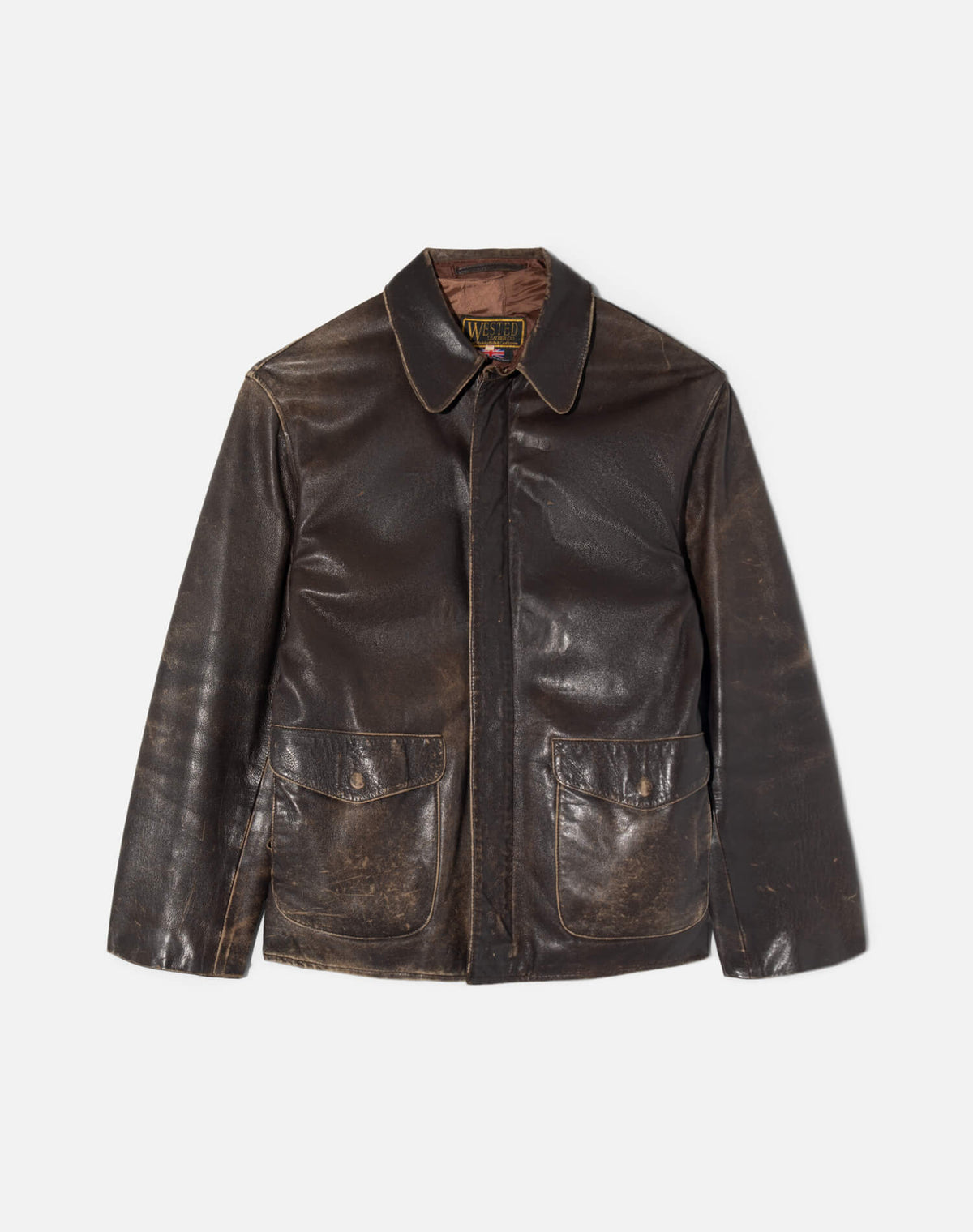 Vintage 80s Leather Bomber  -#2053