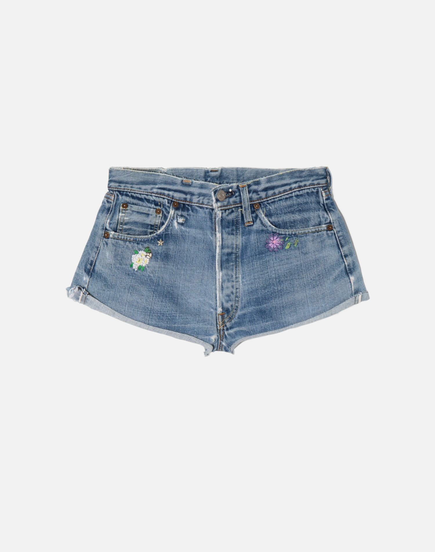 Vintage 60s Single Stitch Selvedge Levi's Embroidered Short - #1572