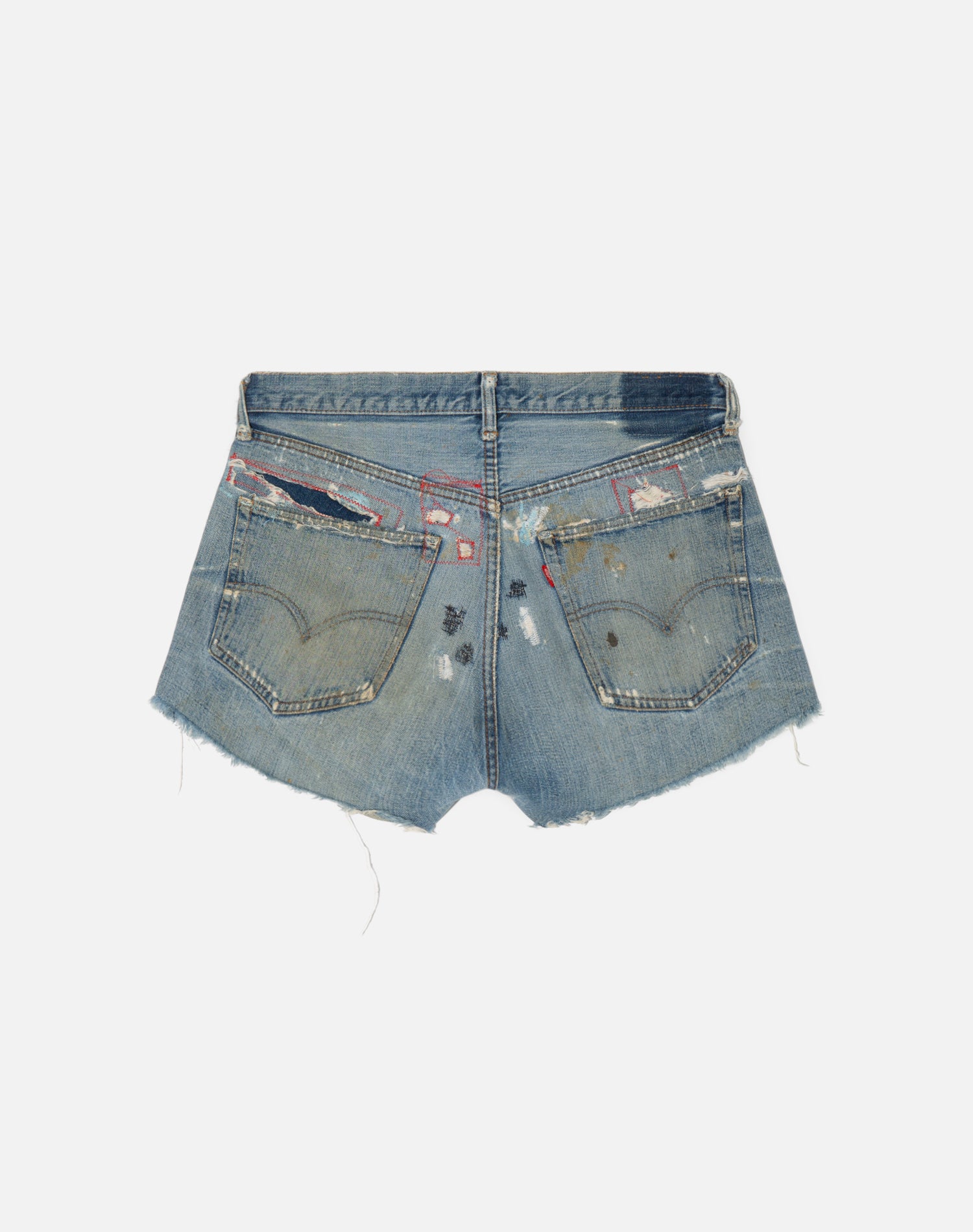 Vintage 60s Levi's Single Stich Selvedge Patchwork Cutoffs - #1573