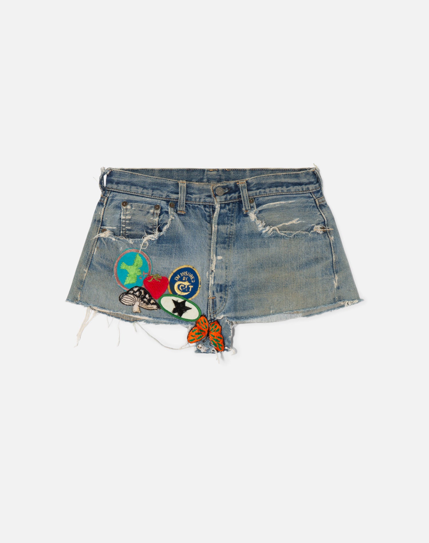 Vintage 60s Patched Big E Levi's 501 Cutoffs - #1575