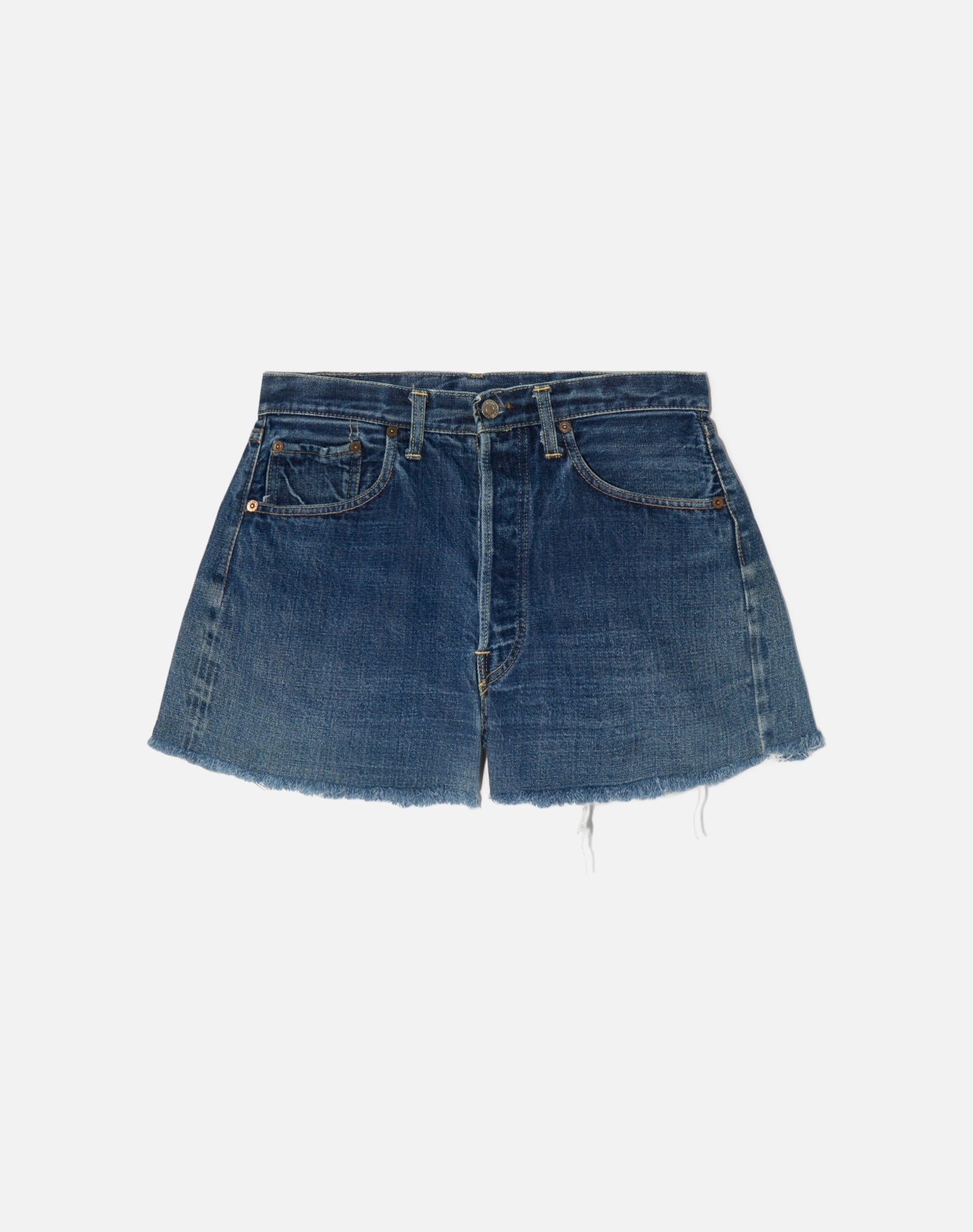 Vintage 60s Big E Selvedge Levi's Single Stitch Cut Off - #1596