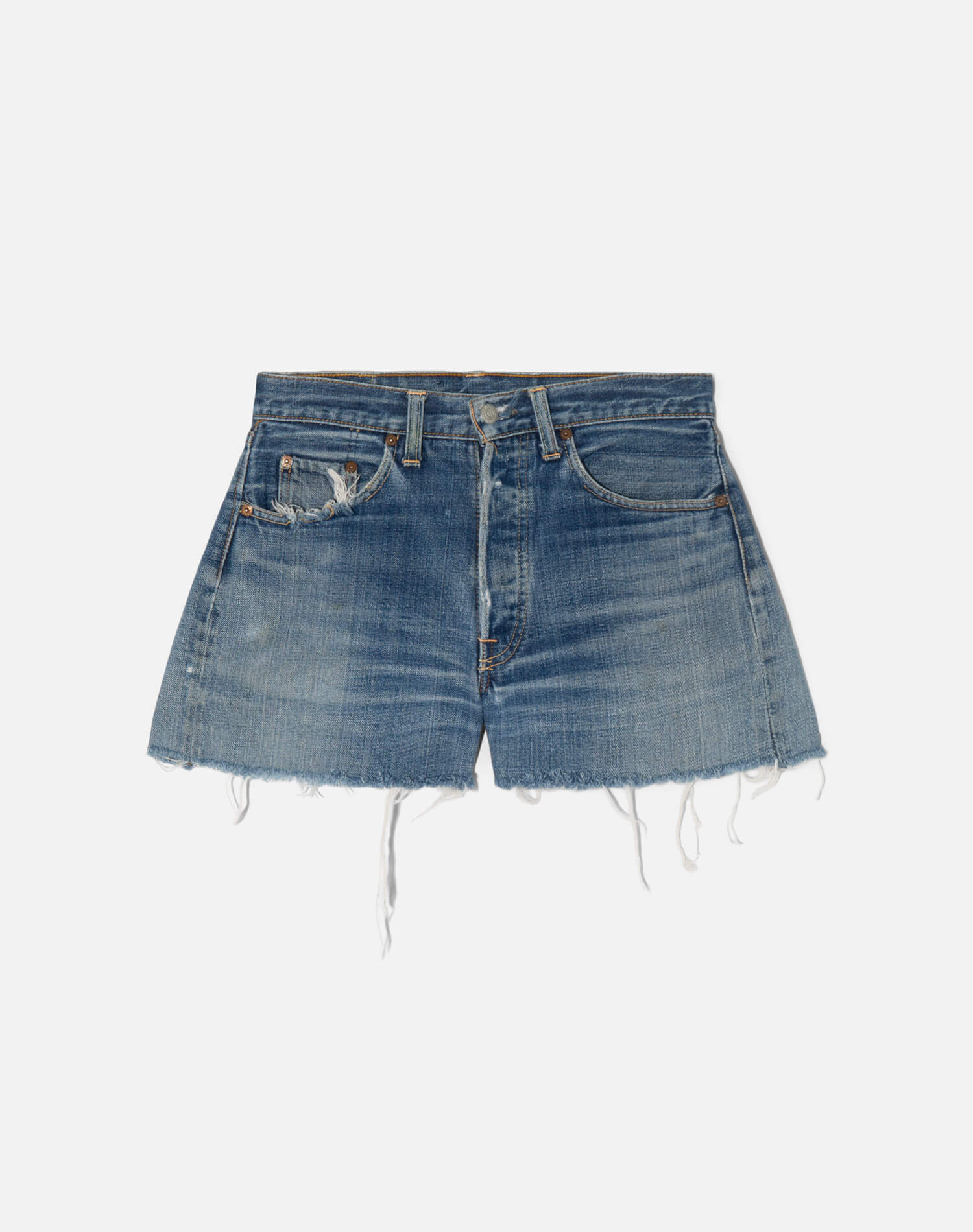 Vintage 60s Big E Selvedge Levi's Single Stitch Cut Off - #1598