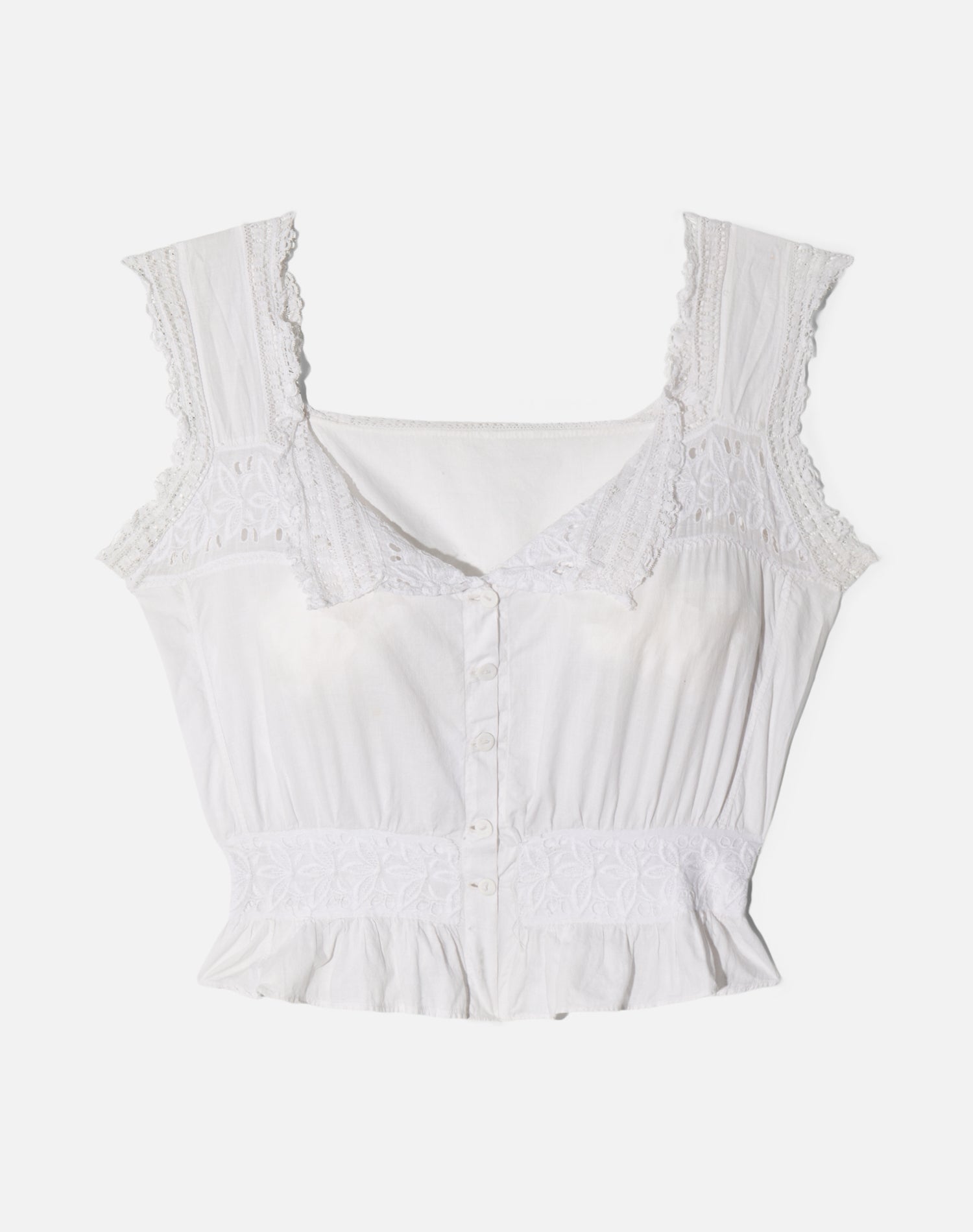 Vintage Edwardian Era Cotton Top - #1526
