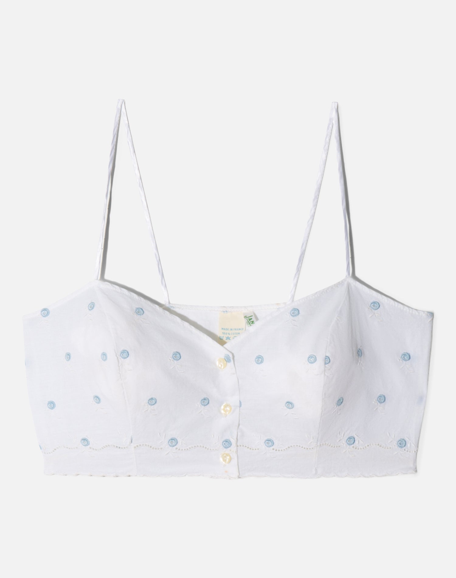 Vintage 80s Cotton Bralette - #1608