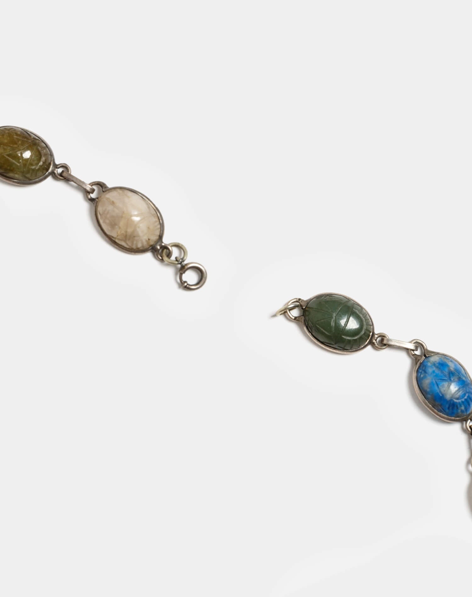 20s Sterling Silver Scarab Bracelet