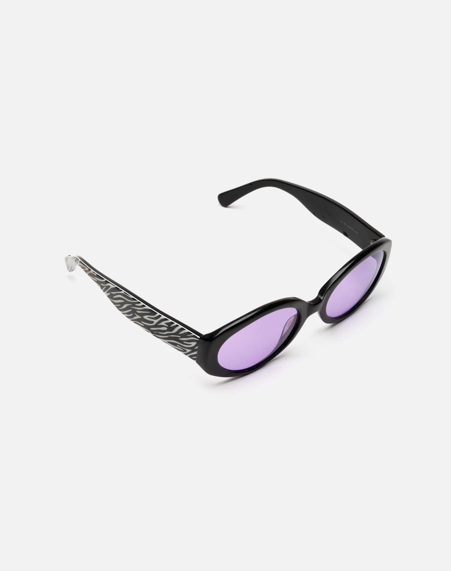 60s Zebra Purple Lens Sunglasses