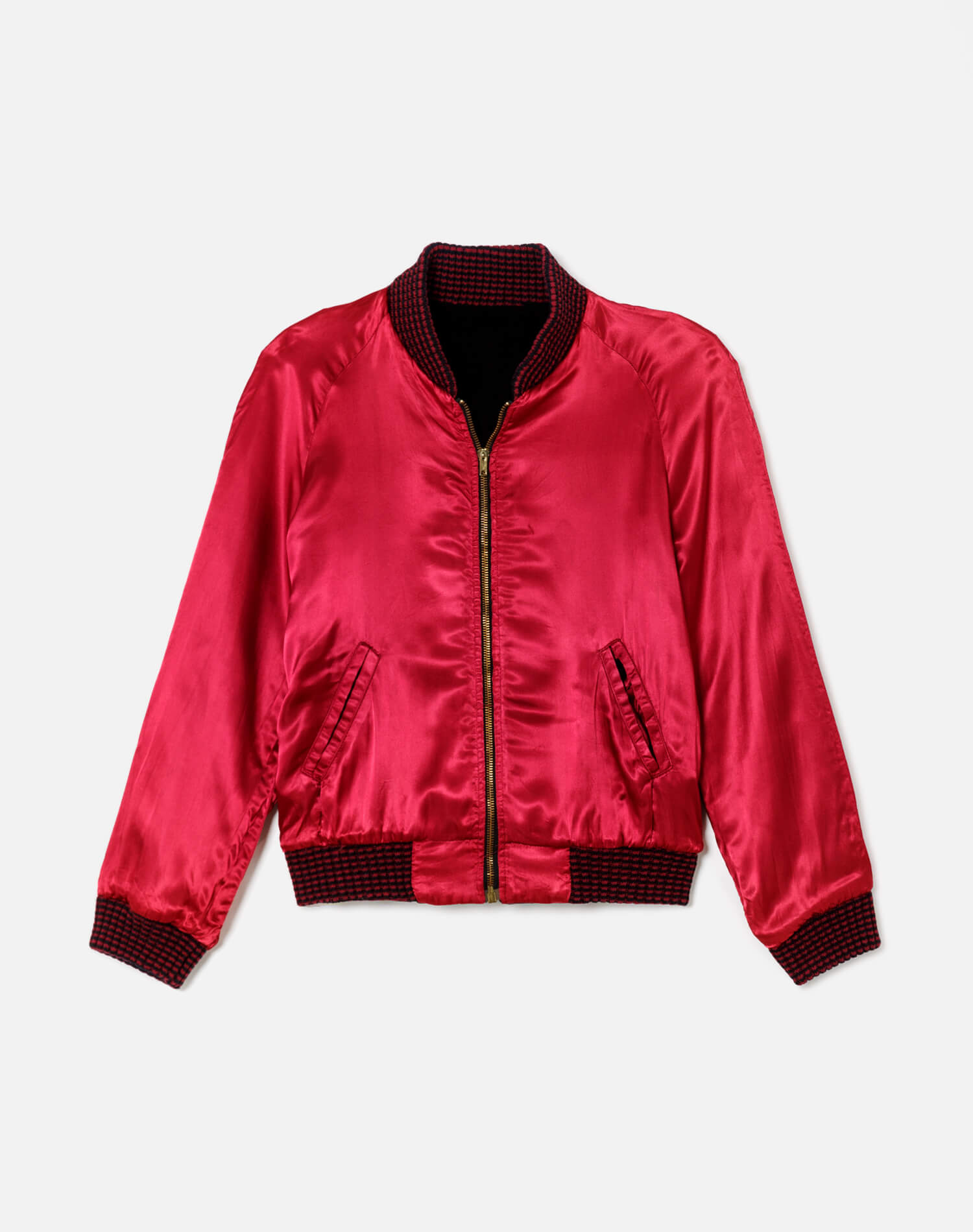 60s Velour and Silk Reversible Bomber Jacket