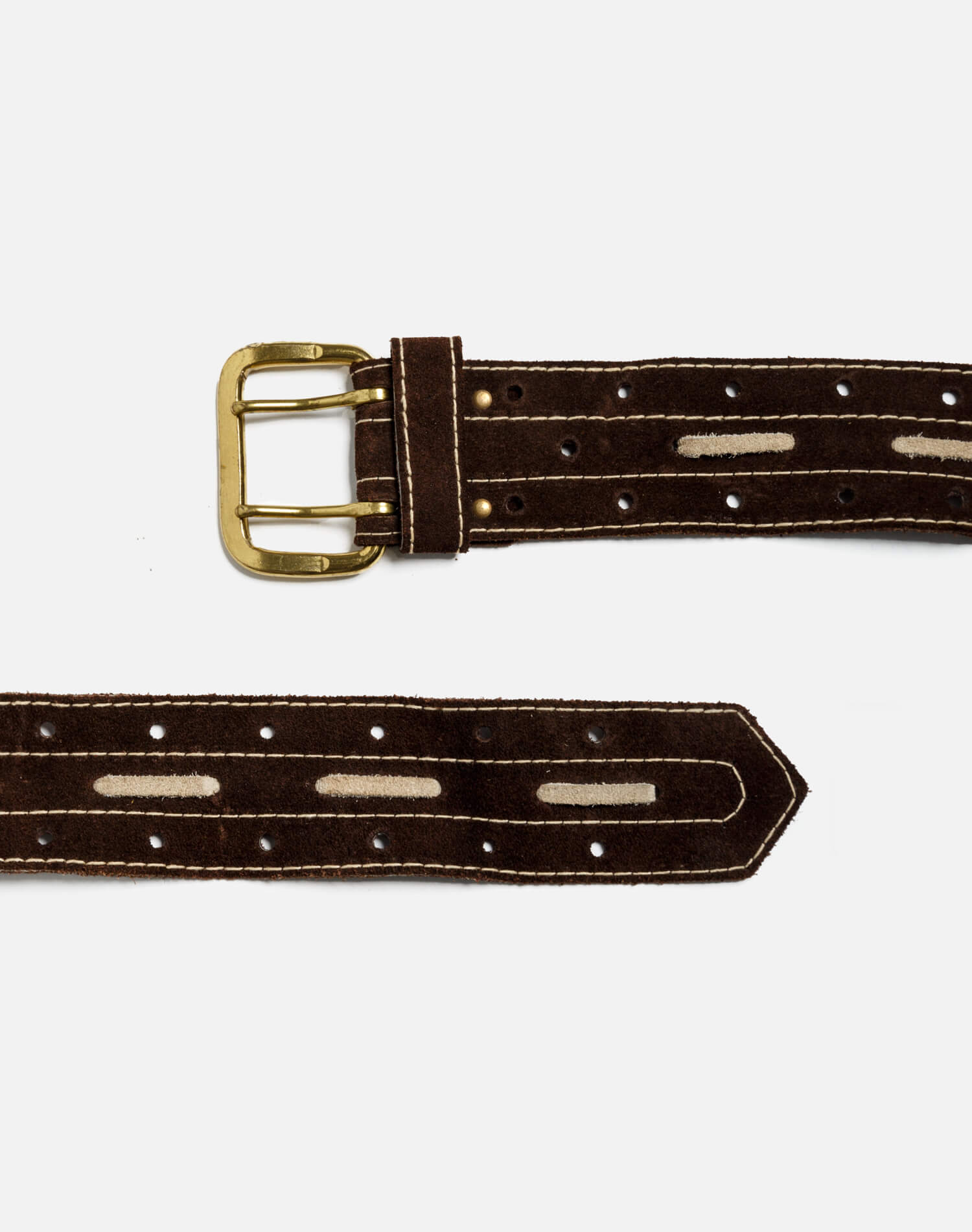 70s Two Tone Suede Belt