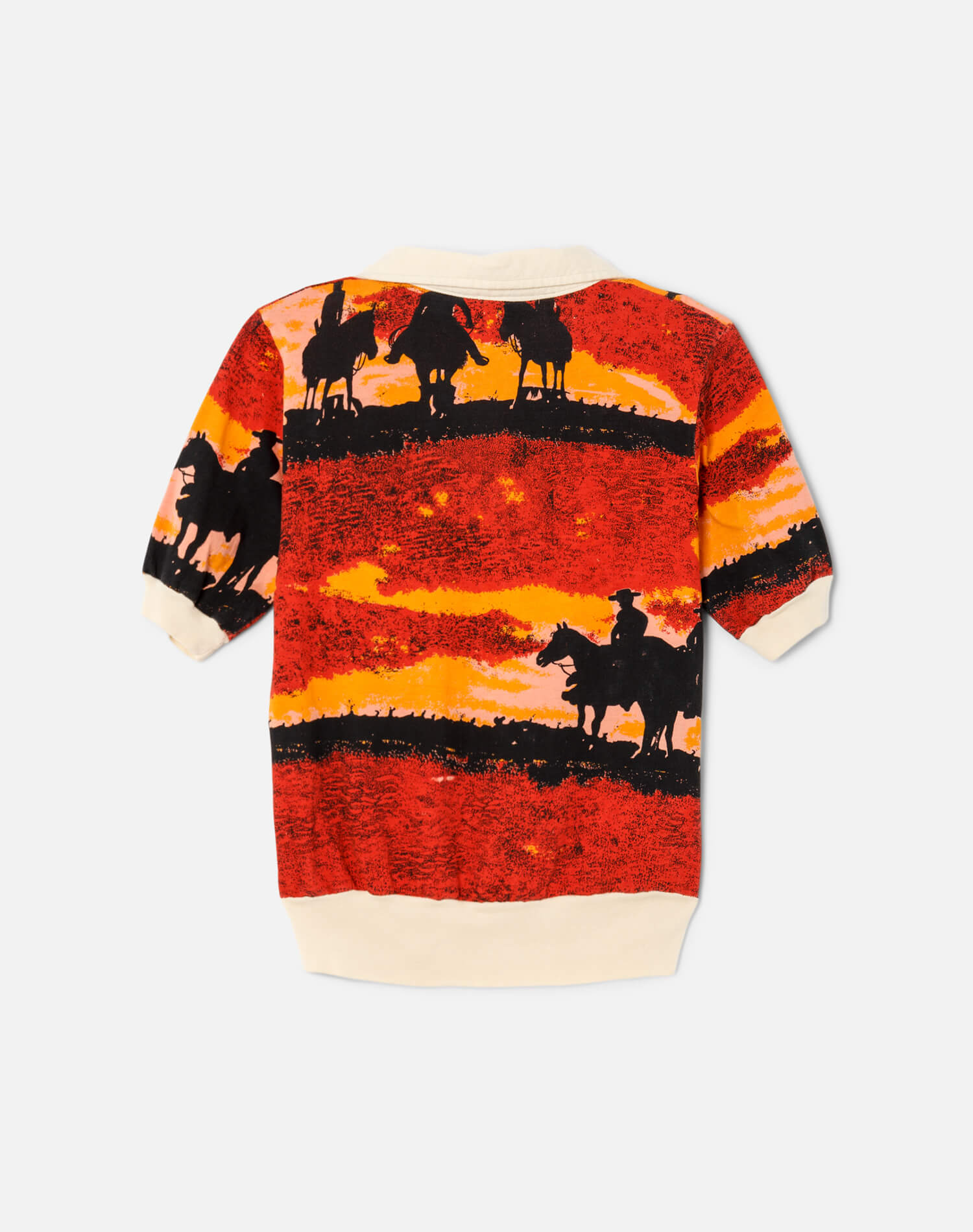 70s Crop Western Polo